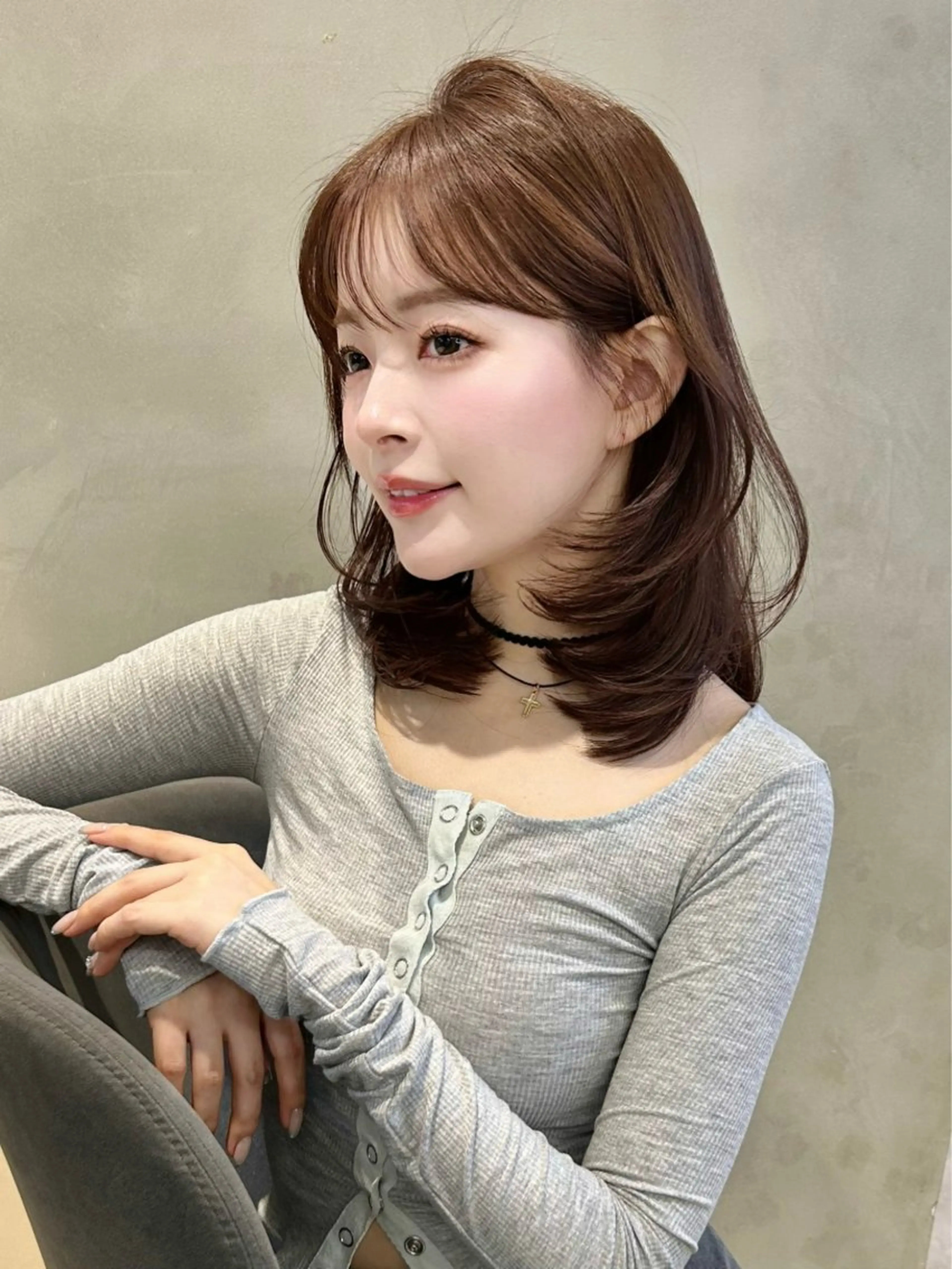 ミディアム カラー GLROW haruhiのヘアスタイル