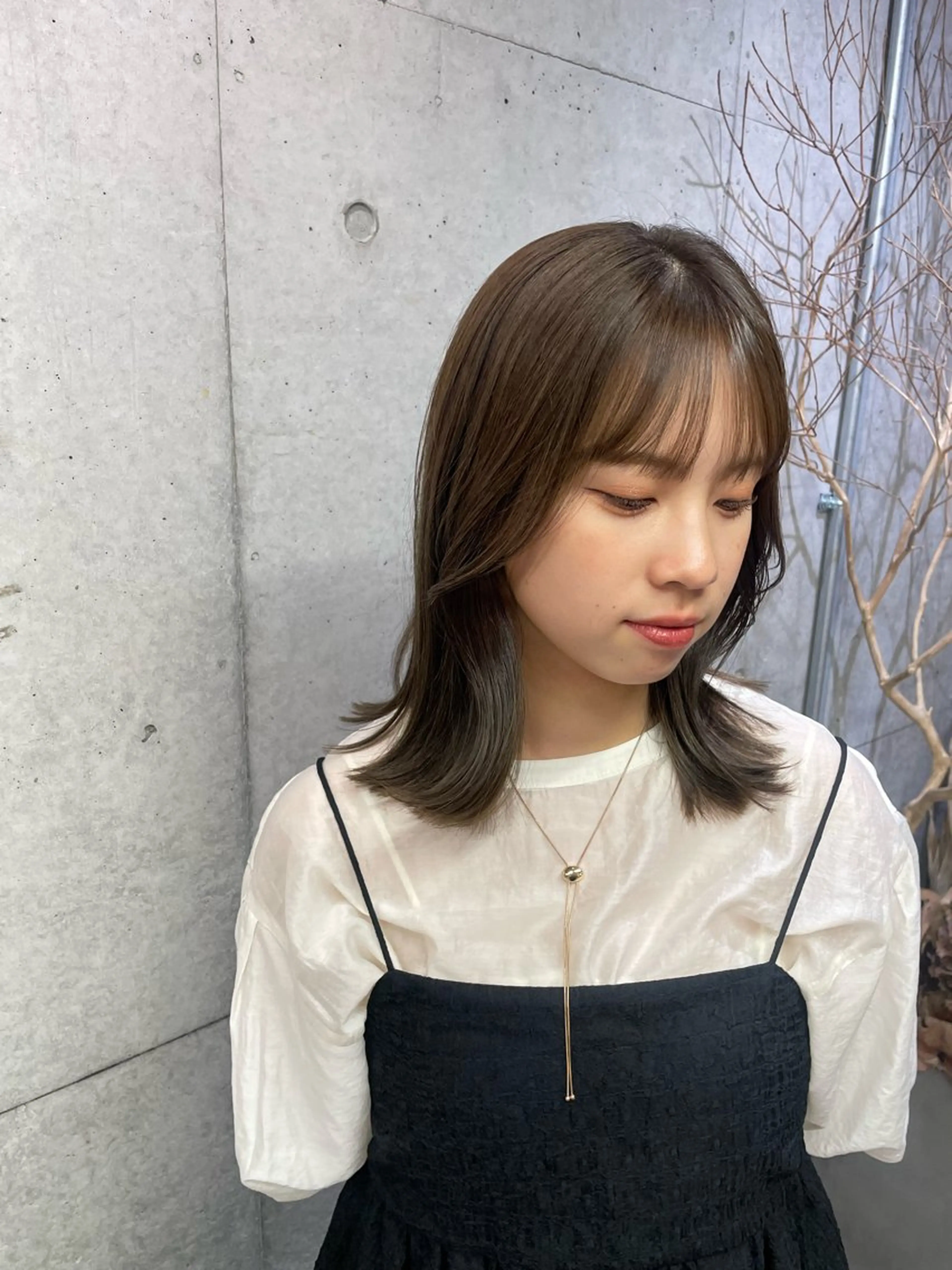 ミディアム カラー clam. yuu🦩のヘアスタイル