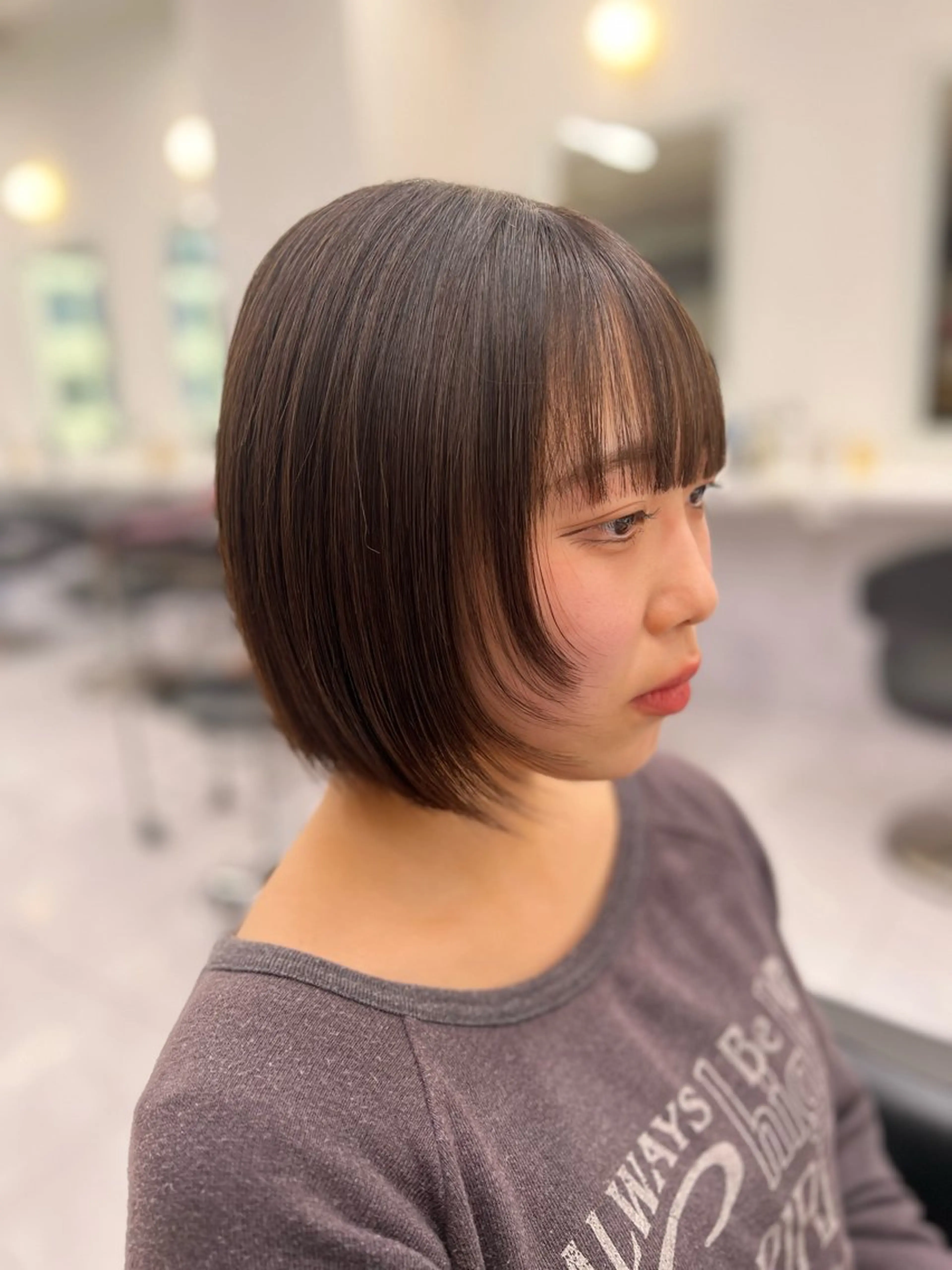 セミロング カラー カット ヘアカラー トリートメント 韓国レイヤーカット /REIのヘアスタイル