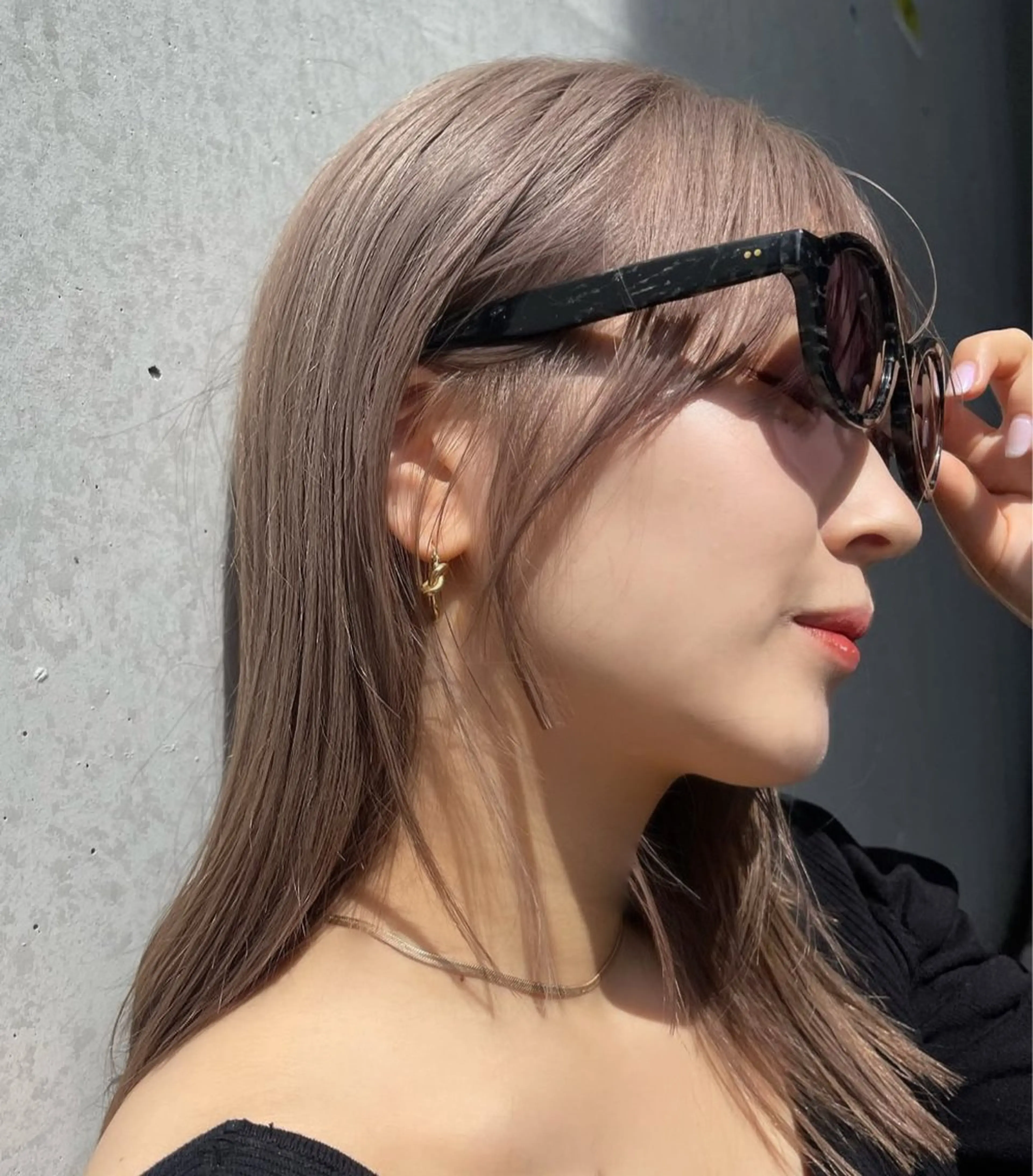 セミロング カラー パーマ ヘアアレンジ レイヤー/韓国/透明 感/Shionのヘアスタイル