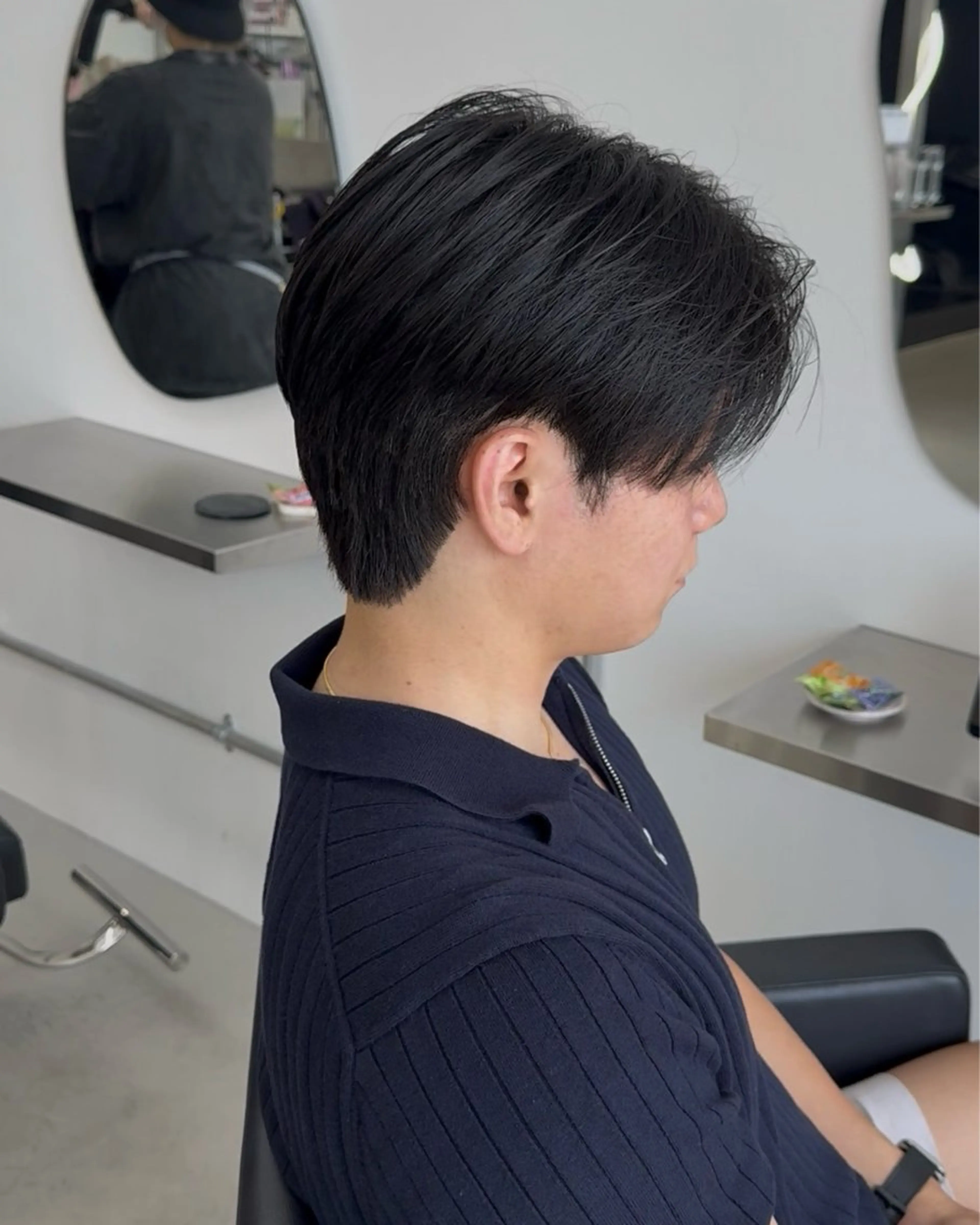 メンズカット＋ダウンパーマの写真