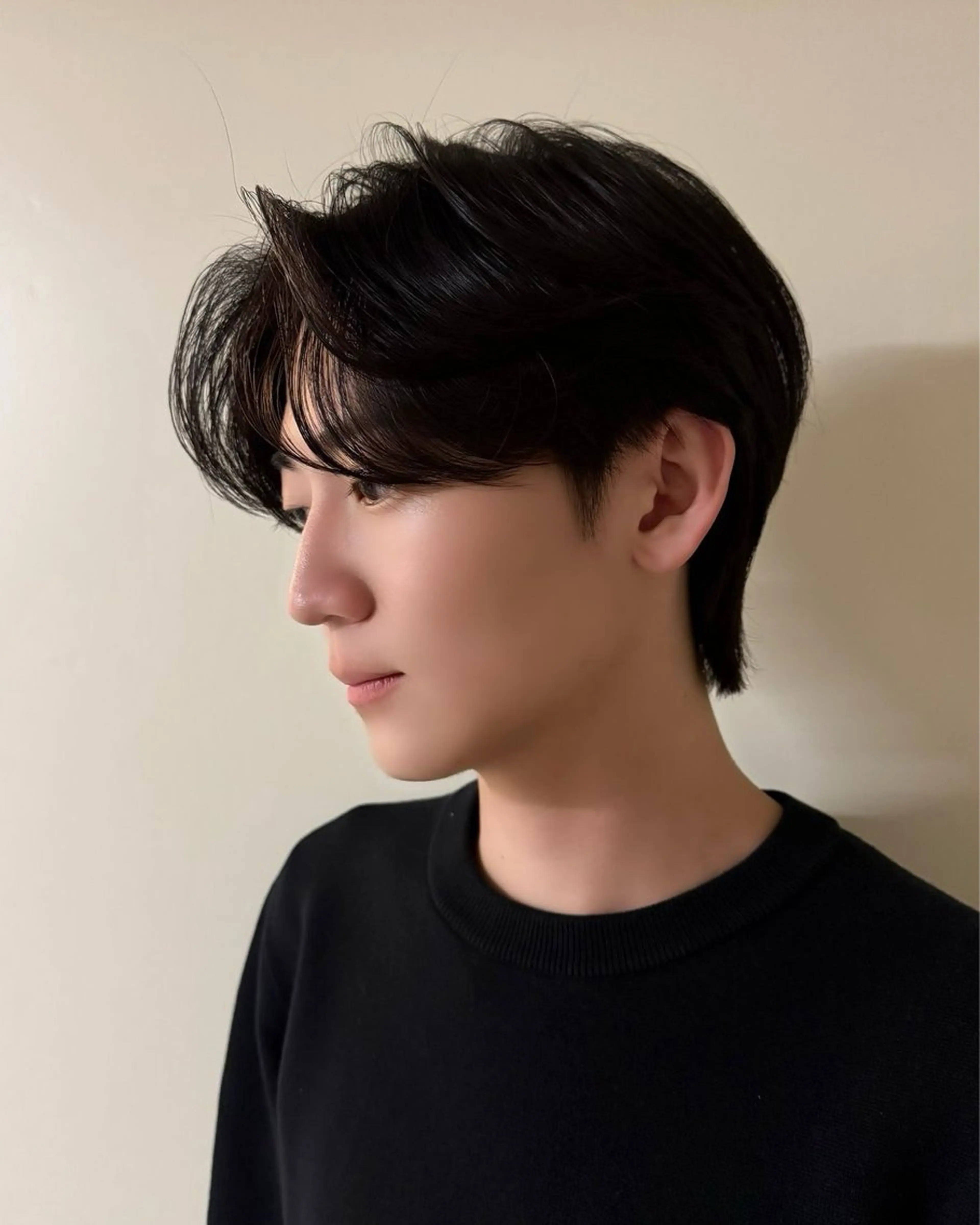 メンズ センターパート メンズ韓国風 カット ヘアカラー 縮毛矯正 トリートメント 💗秋冬トレンドヘア Natsumi 💗のヘアスタイル