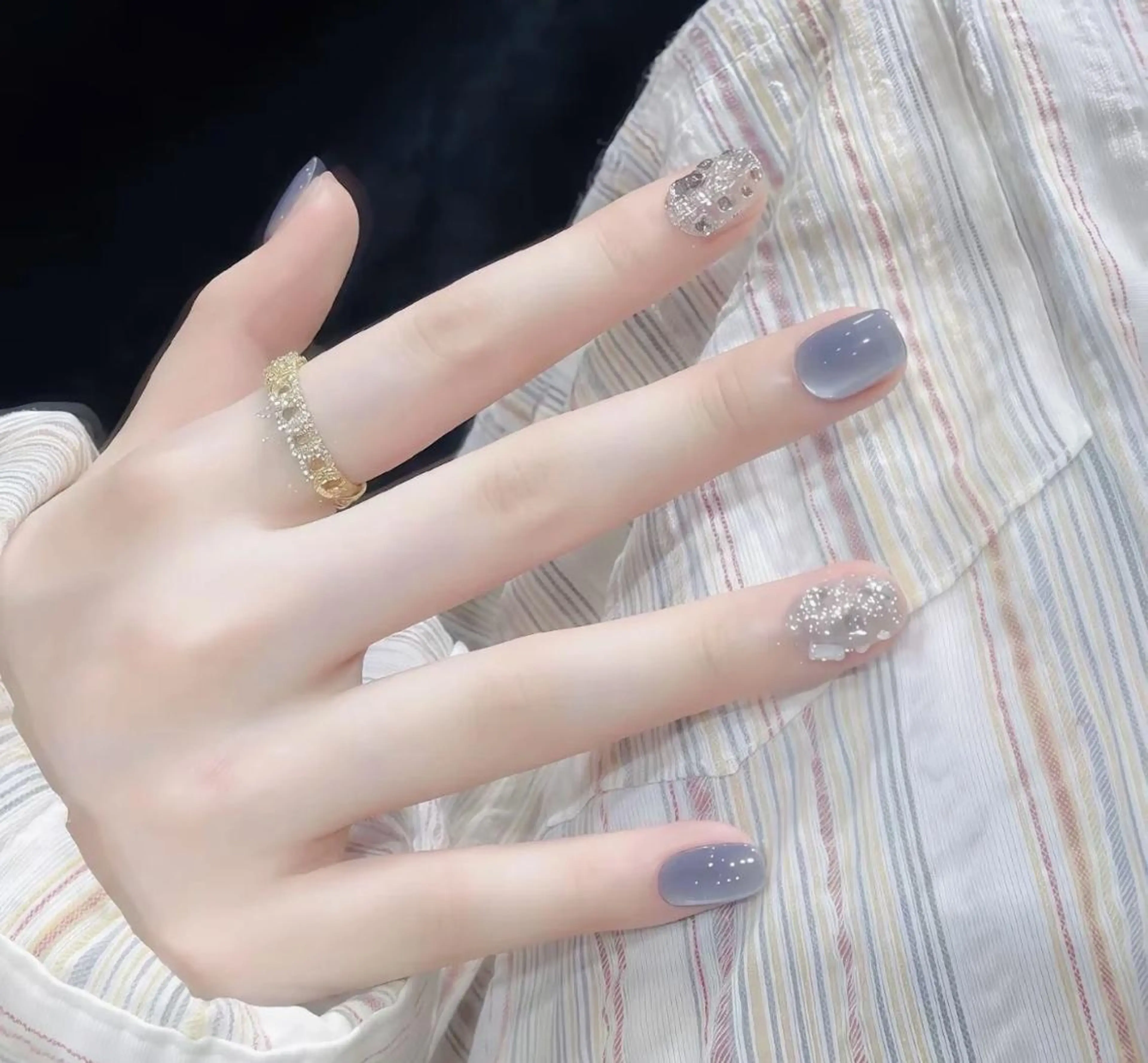 ネイル 長さ出し ジェルネイル マグネットネイル 持ち込み パラジェル ハンドネイル リラネイル すみれのネイルデザイン