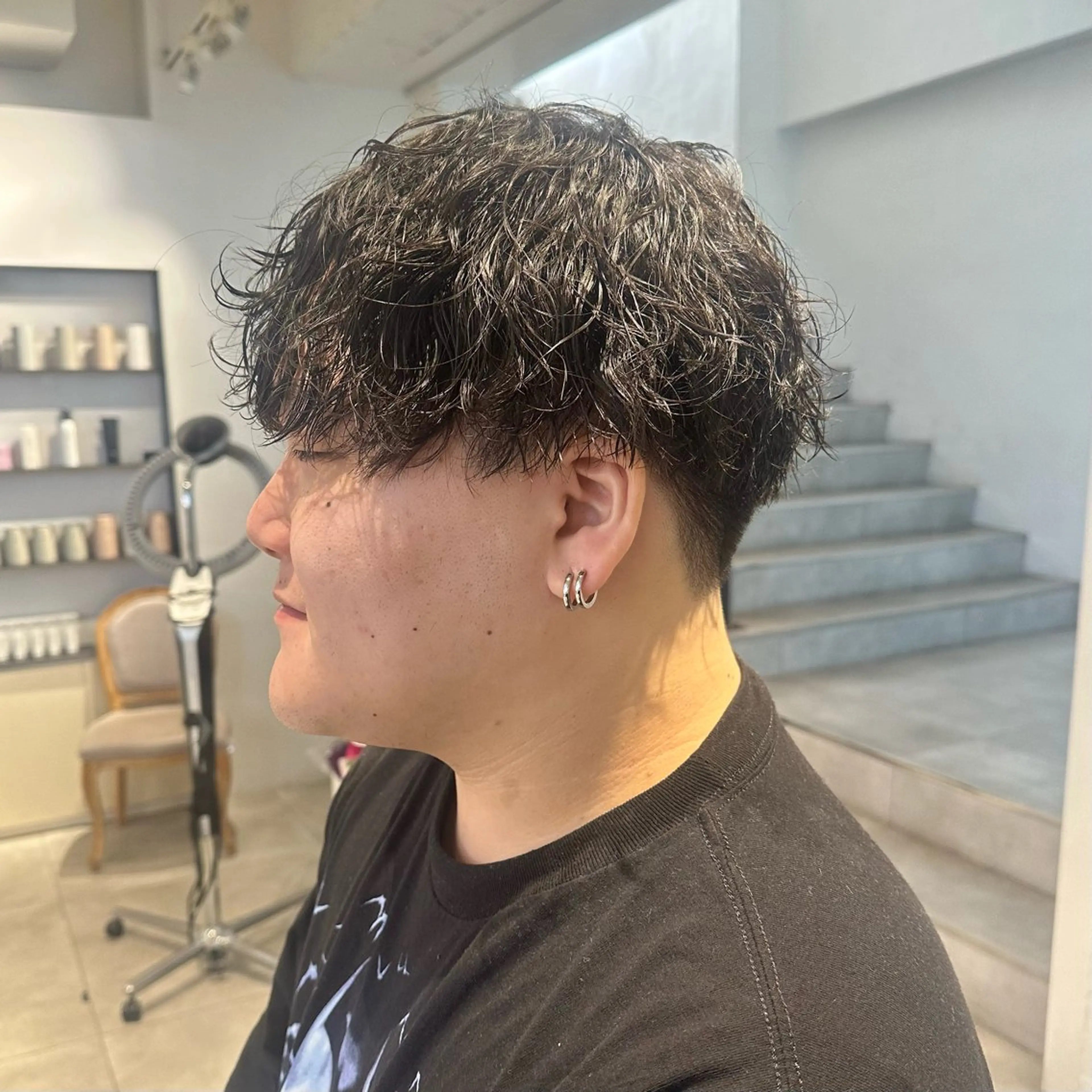 パーマ メンズ カット パーマ ハイトーン/パーマ/ メンズ / 櫻本🌐のヘアスタイル