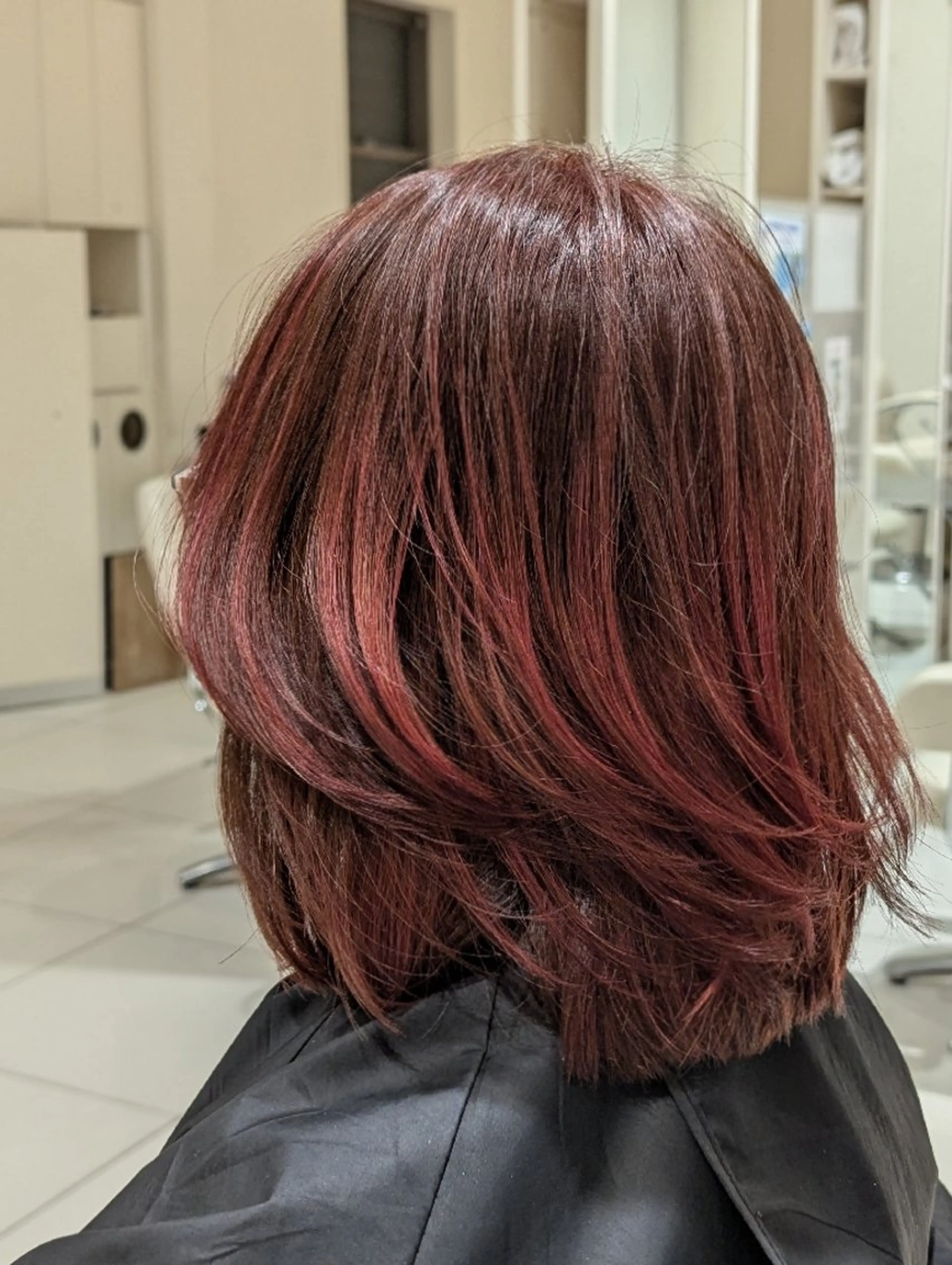 カラー ベージュカラー ハイライトカラー ピンクカラー ピンクベージュ カット ヘアカラー トリートメント 後藤 風海のヘアスタイル