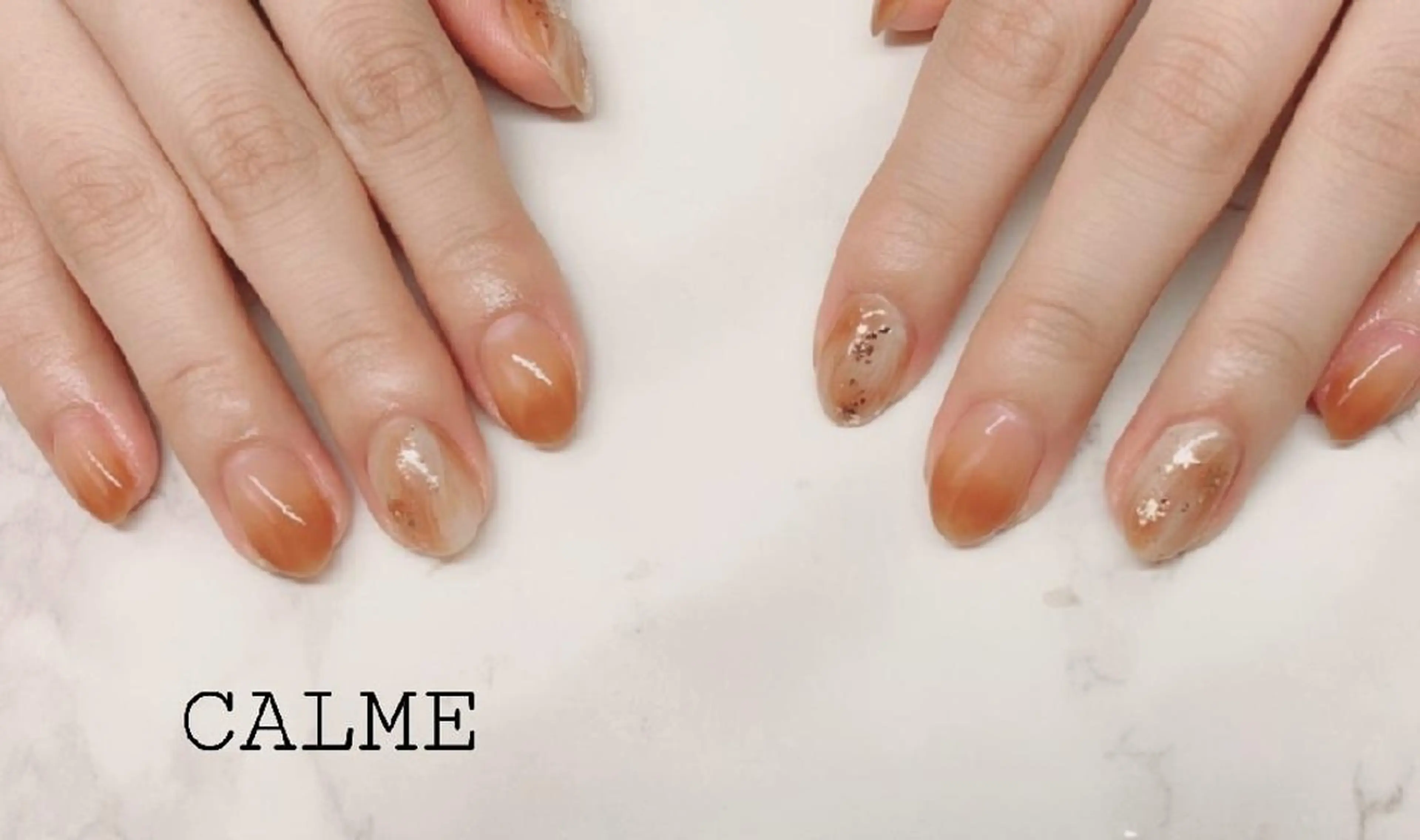 ネイル べっ甲ネイル CALME ♡のネイルデザイン