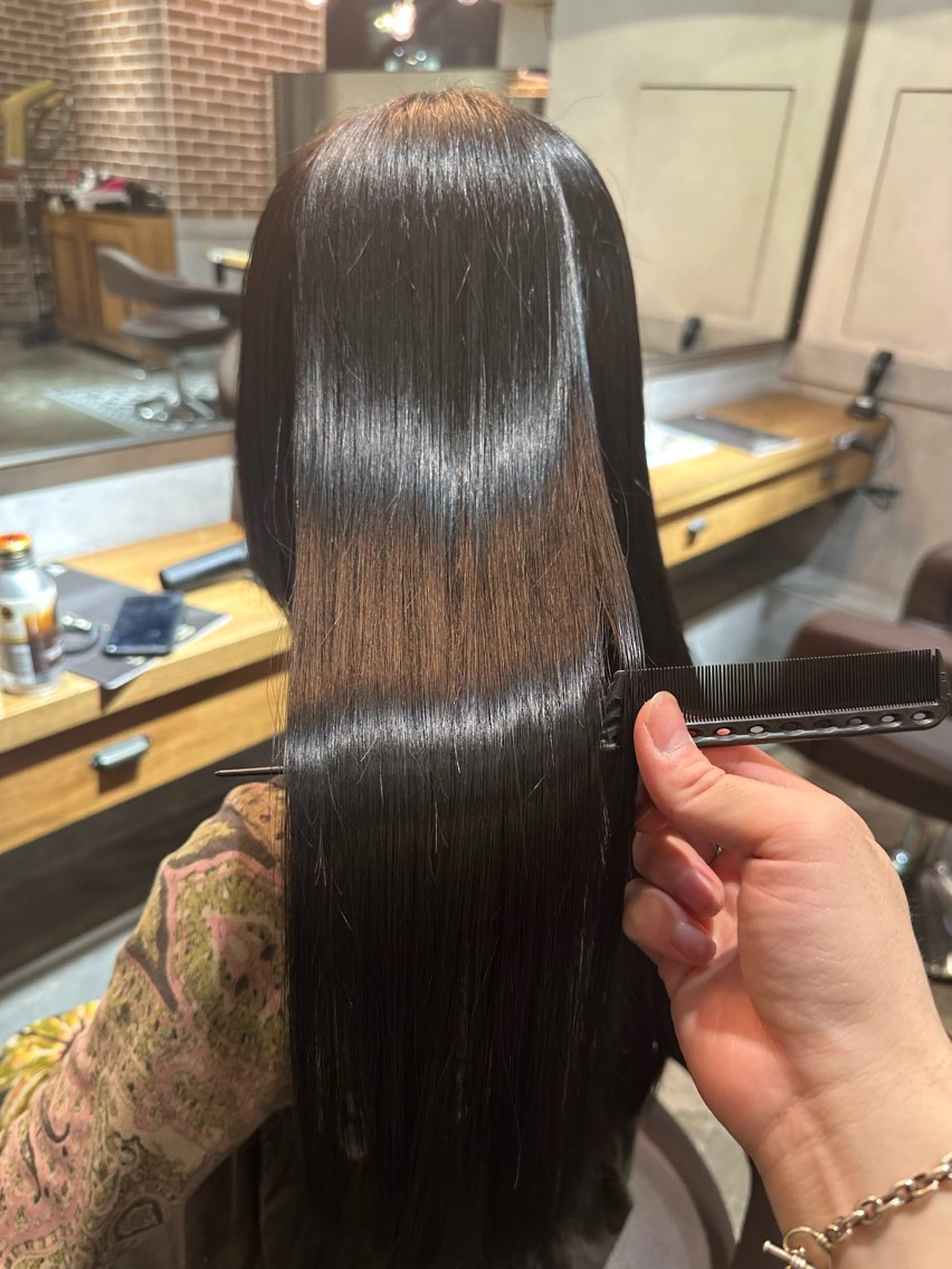 ロング カラー パーマ 髪質改善 縮毛矯正 トリートメント ストレートパーマ 縮毛矯正 トリートメント 髪質改善 すずきひじりのヘアスタイル