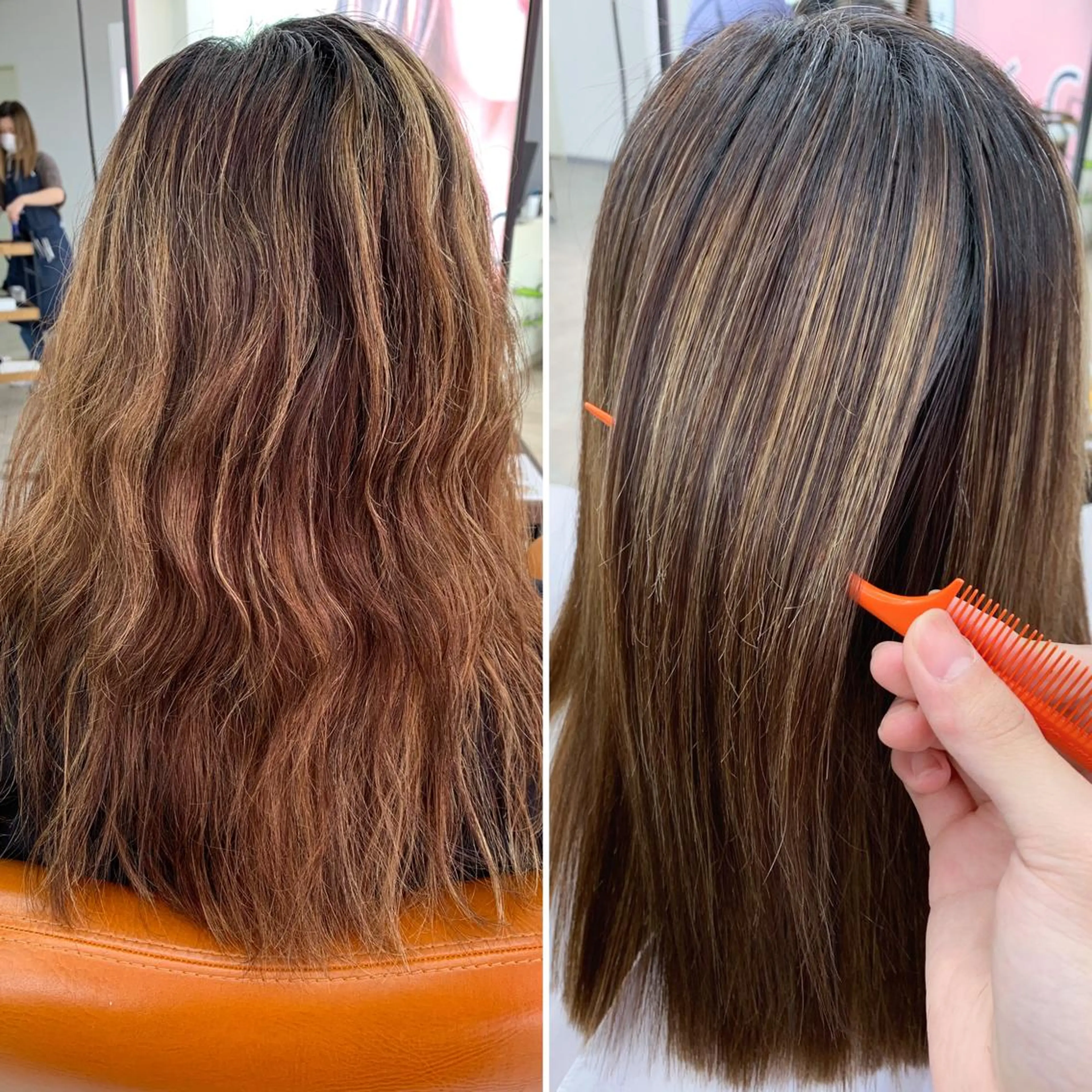 セミロング カット 縮毛矯正 トリートメント 🥇近藤 恭輔🥇 Recharme新保のヘアスタイル