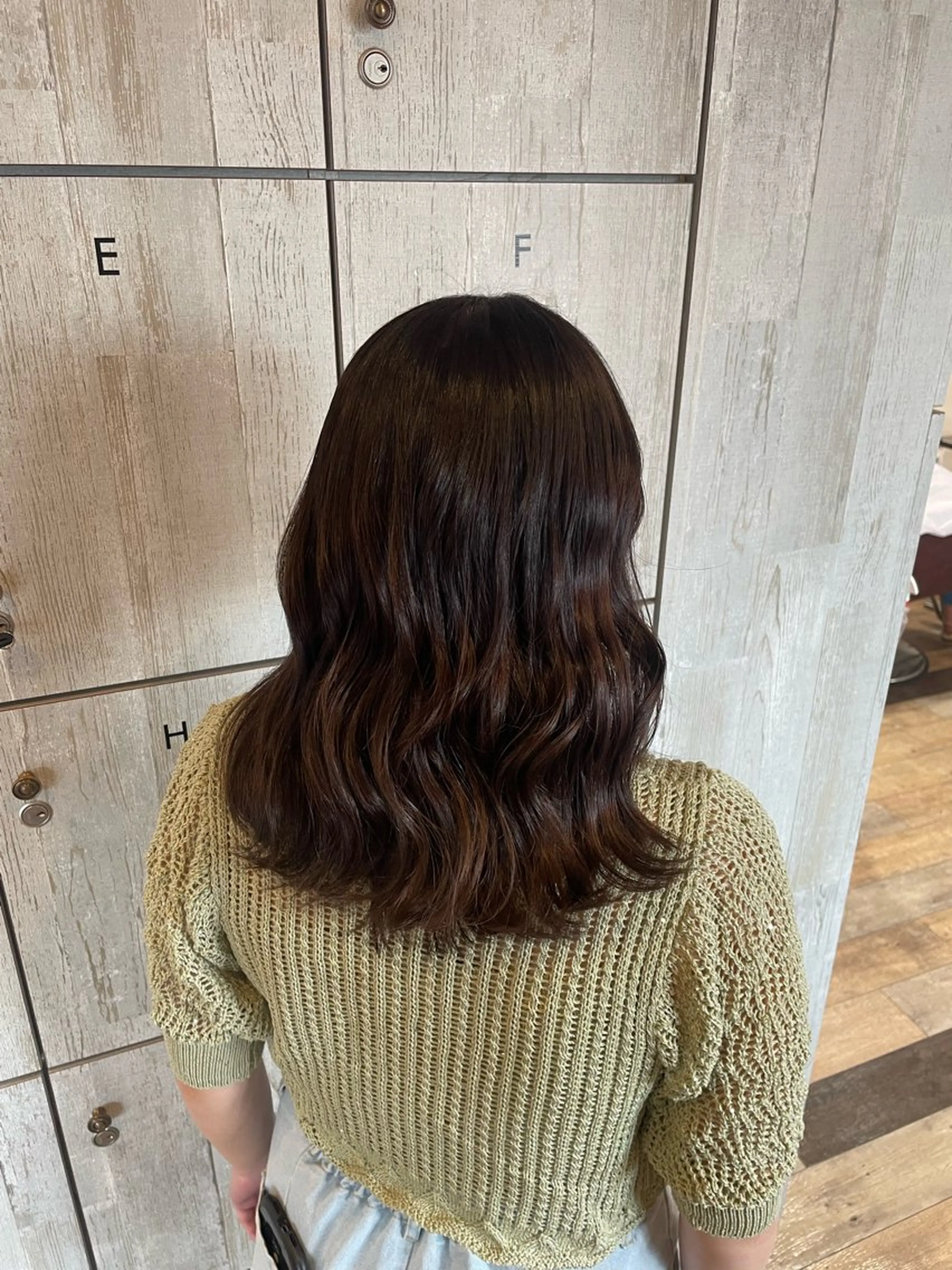 ロング カラー カット ヘアカラー なつき/ 艶カラー/縮毛矯正のヘアスタイル