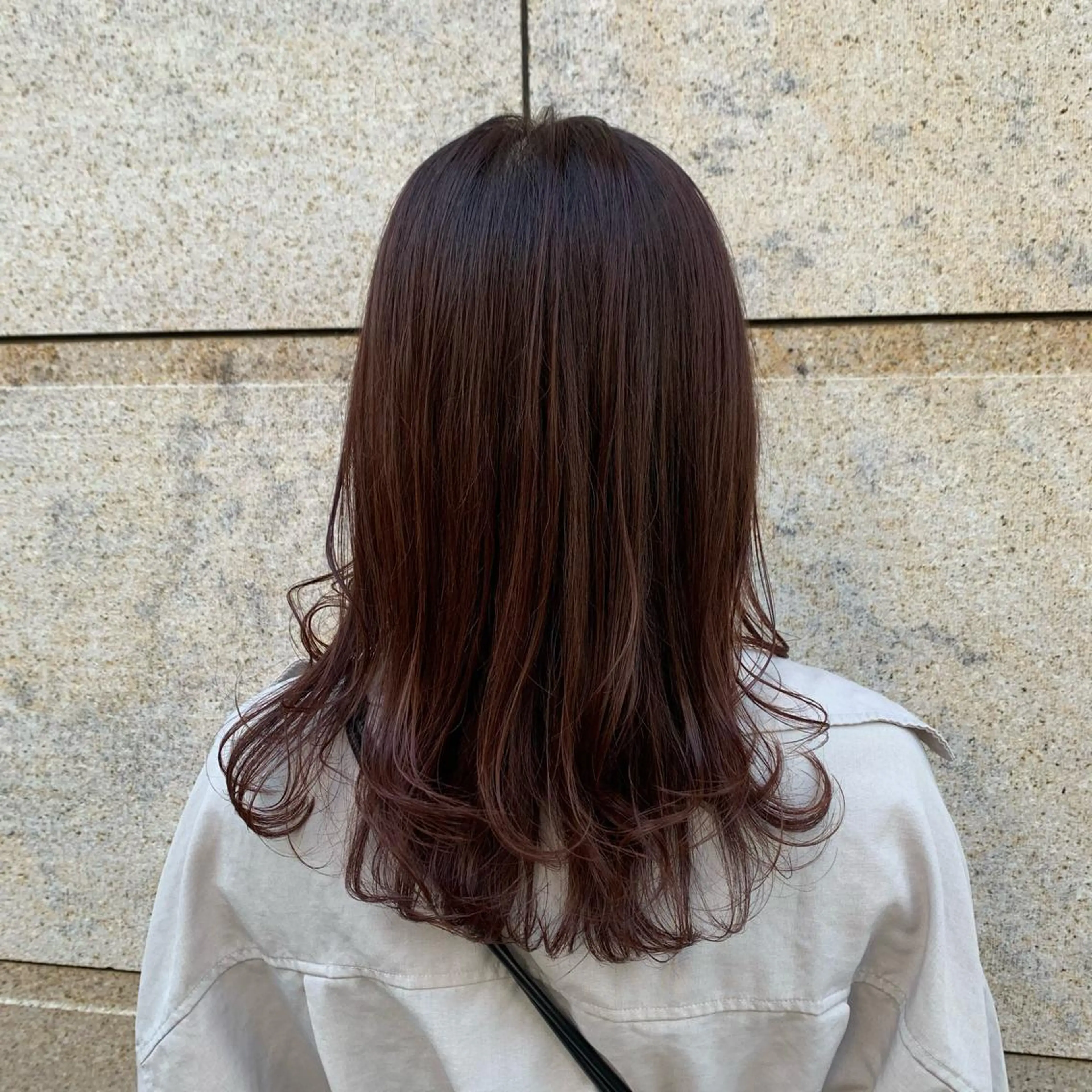 セミロング カラー まろやかカラー🤎 みなとまほのヘアスタイル