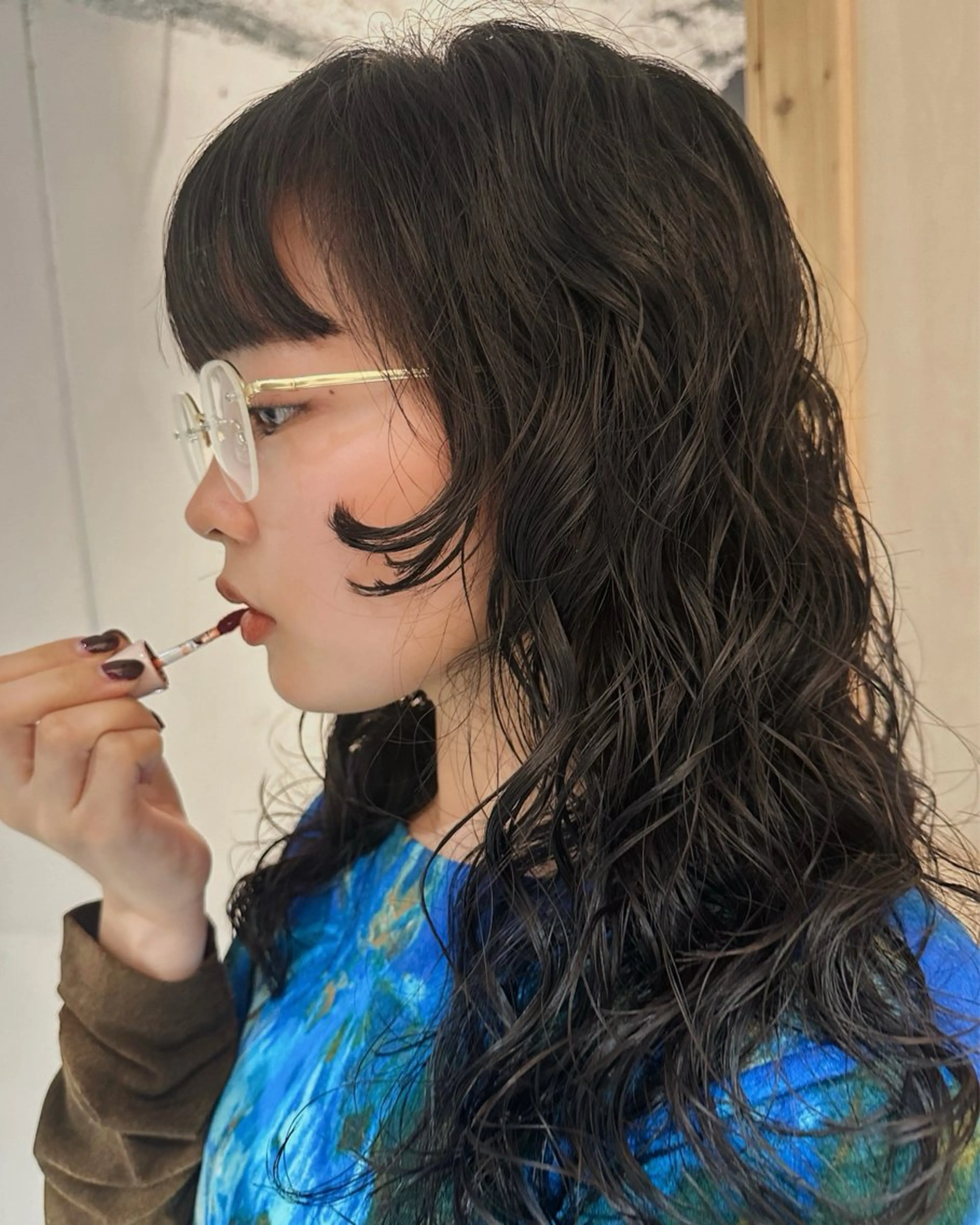 セミロング パーマ レイヤー/パーマ /ウルフ/nabeのヘアスタイル