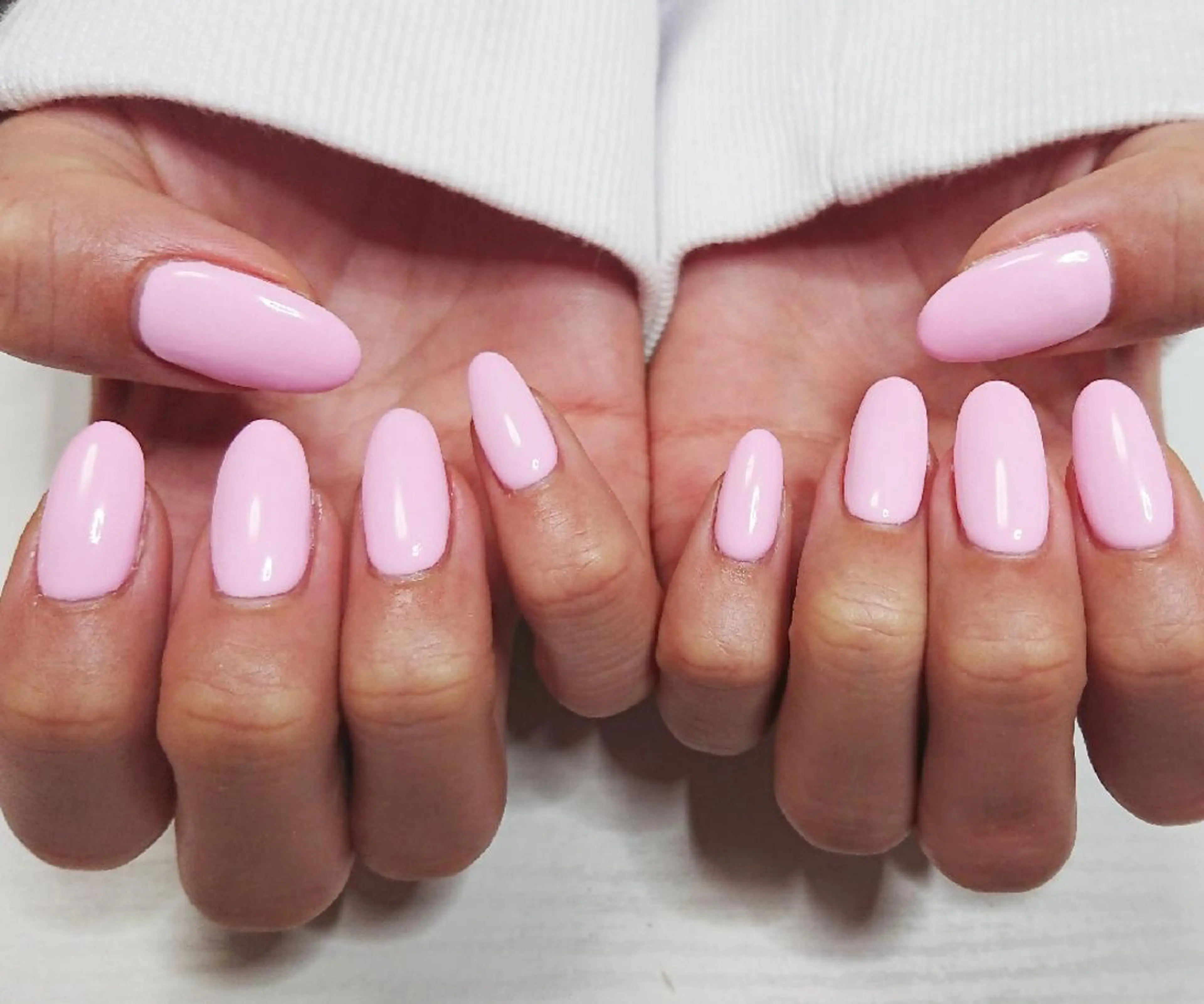 ネイル ワンカラーネイル ピンク ハンドネイル Lilith Nailのネイルデザイン