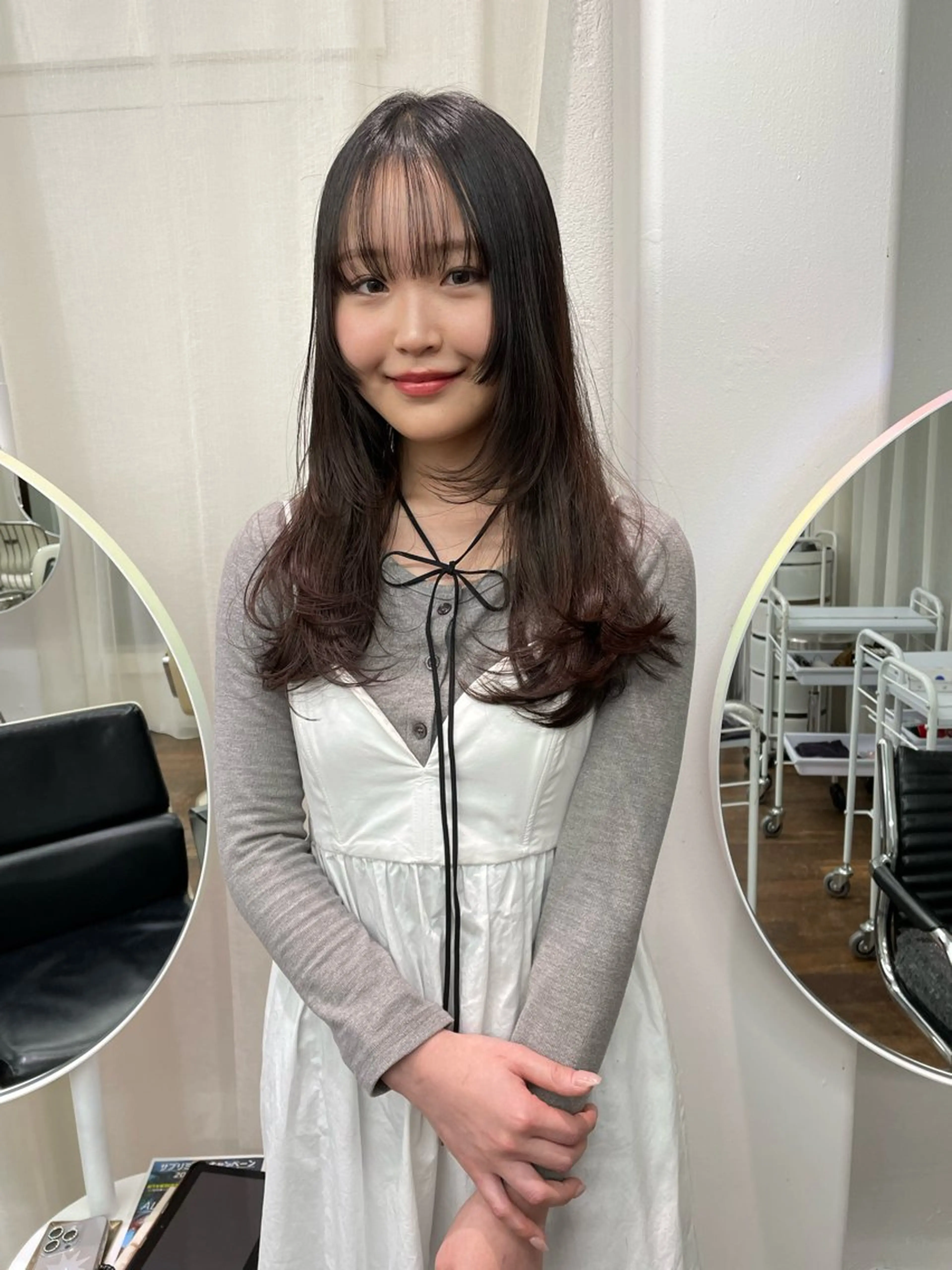 ロング カラー レイヤーカット 小顔カット カット ヘアカラー トリートメント レイヤーカット🎀 kanaのヘアスタイル