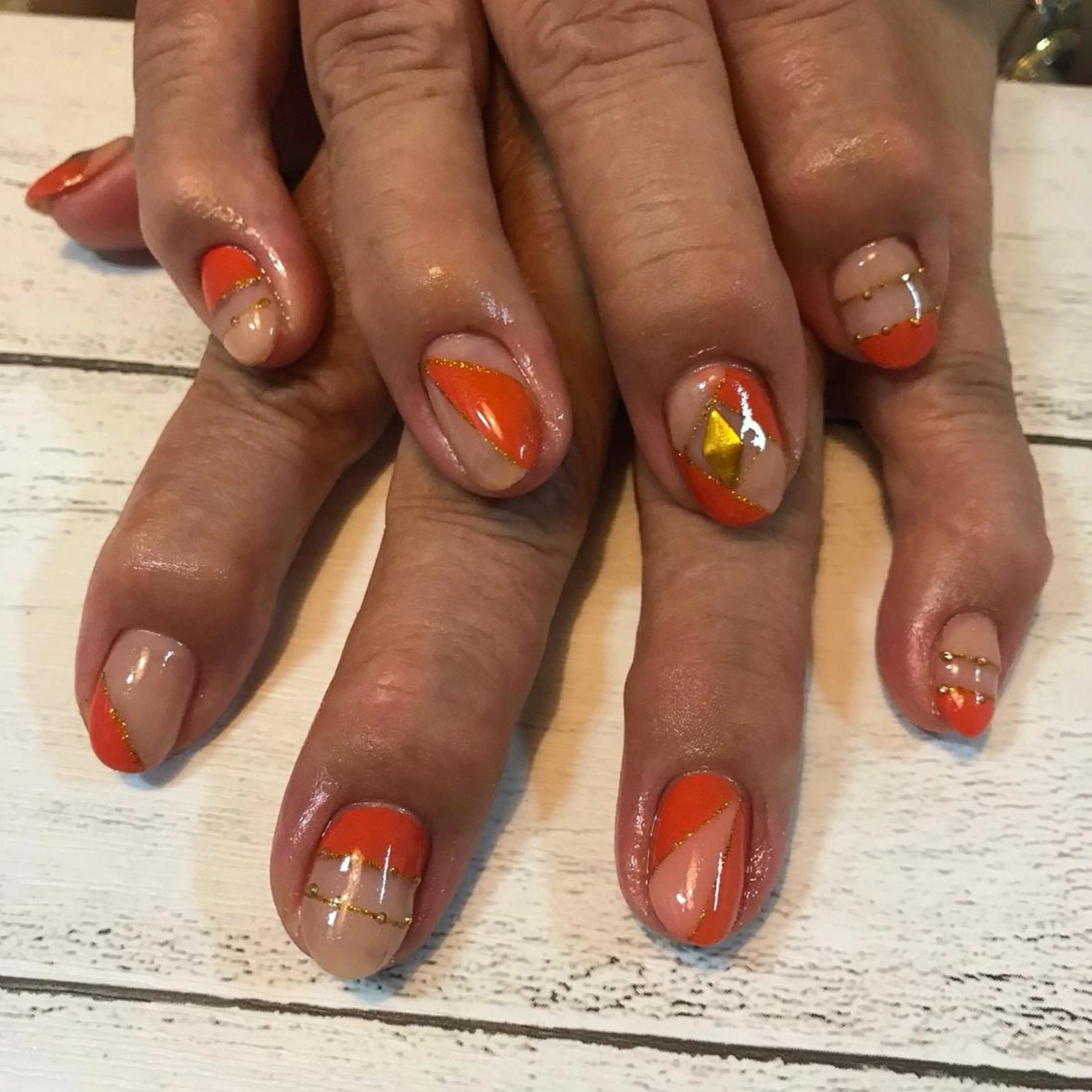 ネイル フレンチネイル ハンドネイル フットネイル GéRanium Harukaのネイルデザイン