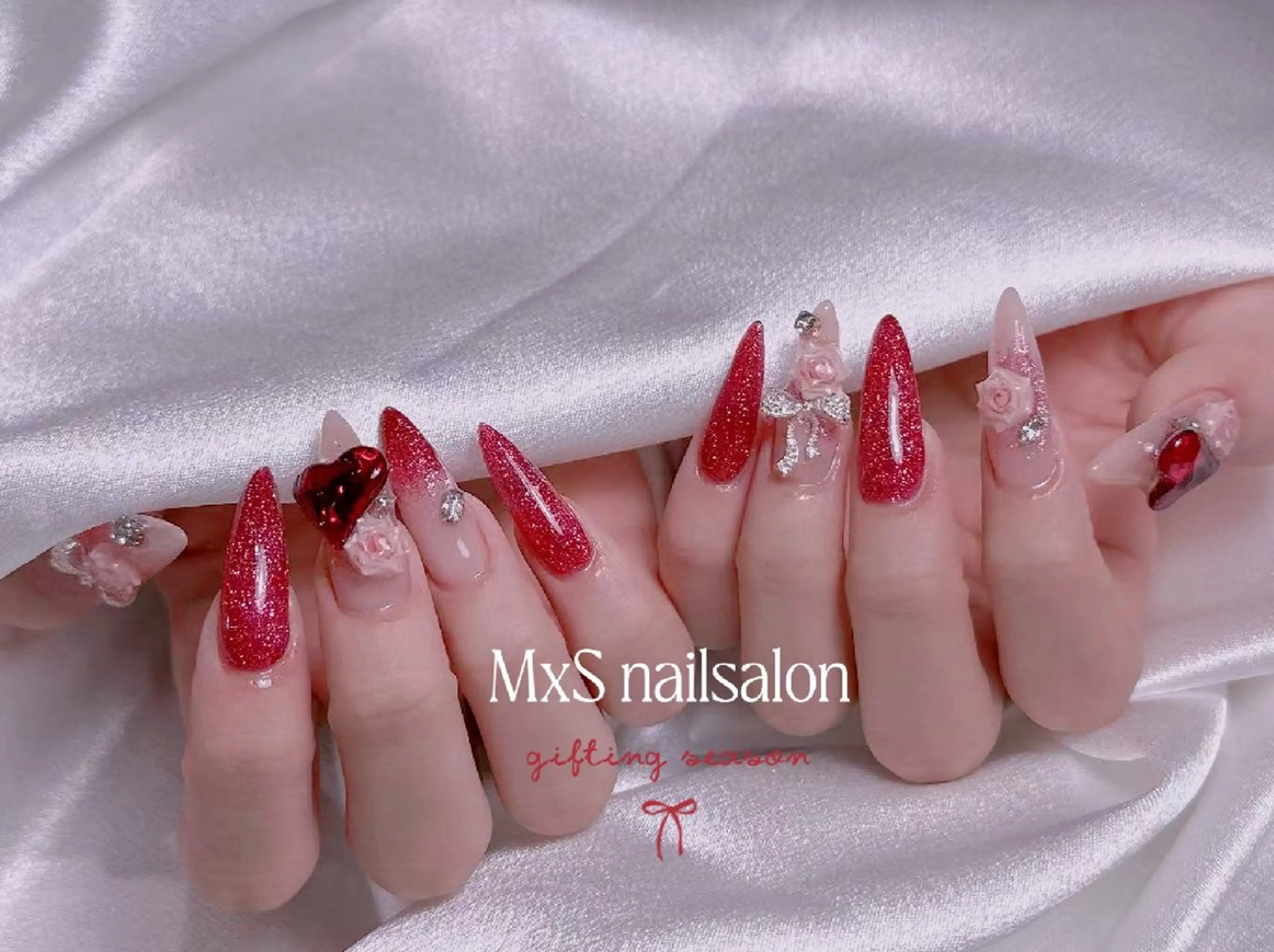 ネイル ジェルネイル 韓国ネイル マグネットネイル パラジェル ワンホンネイル ハンドネイル MxS Nail 【長さだし/フィルイン/マグネット/ワンホンネイル/韓国ネイル/パラジェル】所属・M×S Nail みなのネイルデザイン