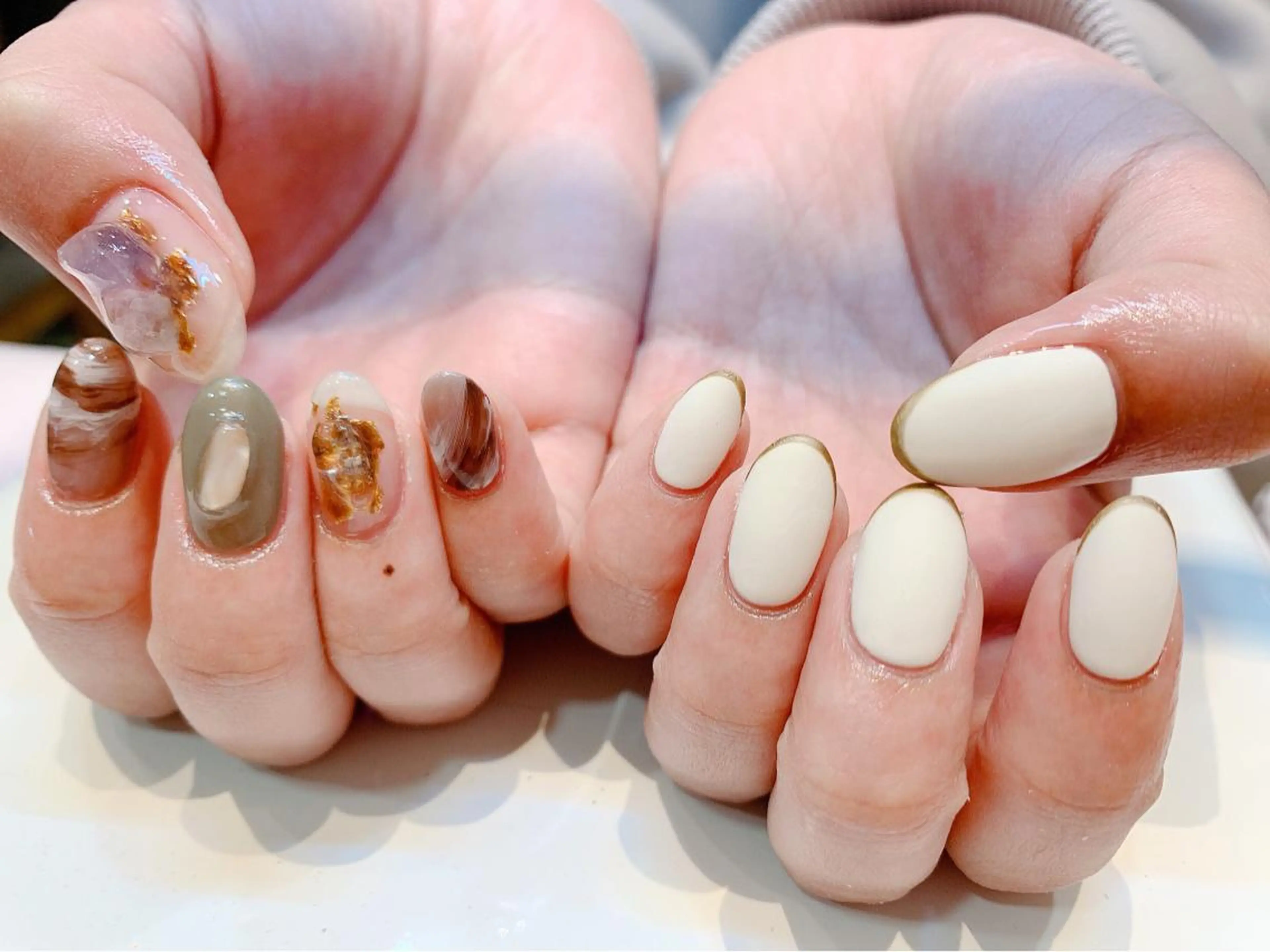 カラー パーマ ヘアアレンジ キッズ ネイル マツエク・マツパ feey ⁑erinaのネイルデザイン