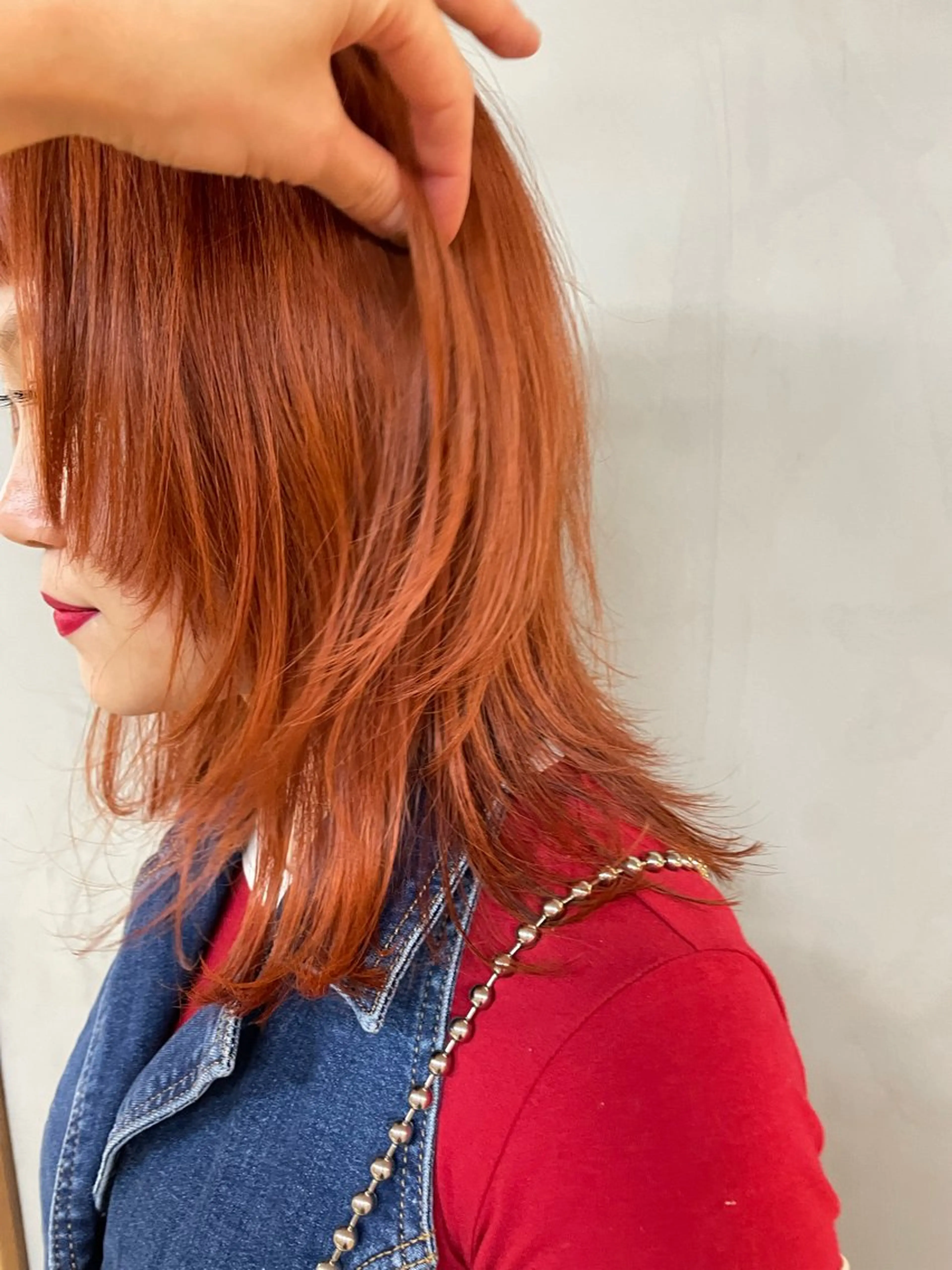 ミディアム カラー パーマ ヘアアレンジ メンズ カシス オレンジ カット ヘアカラー トリートメント tatsumi/ボブ ウルフ/レイヤーのヘアスタイル