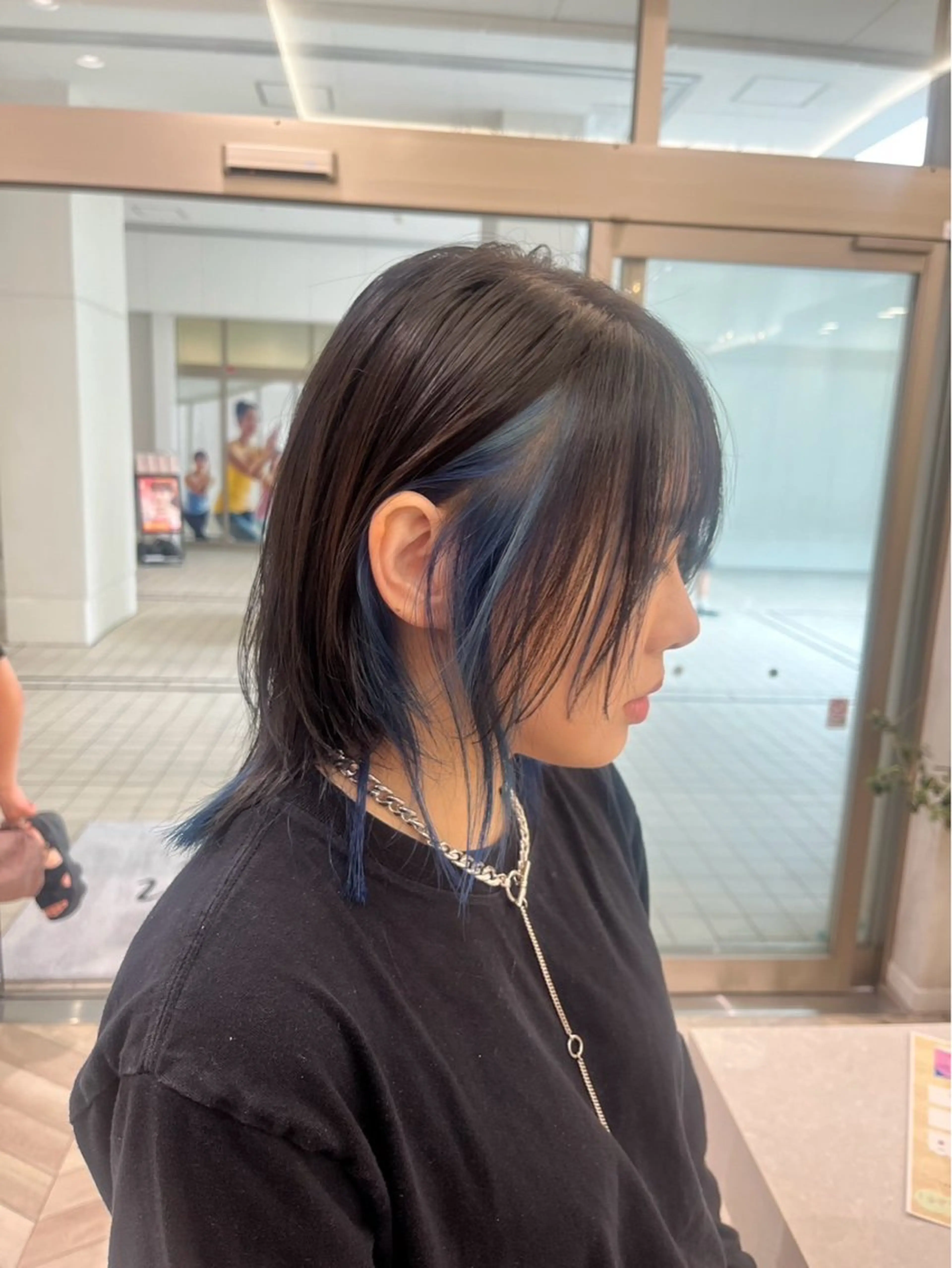 セミロング カラー ヘアカラー インナー/デザイン/ 白髪染め/しゅうとのヘアスタイル