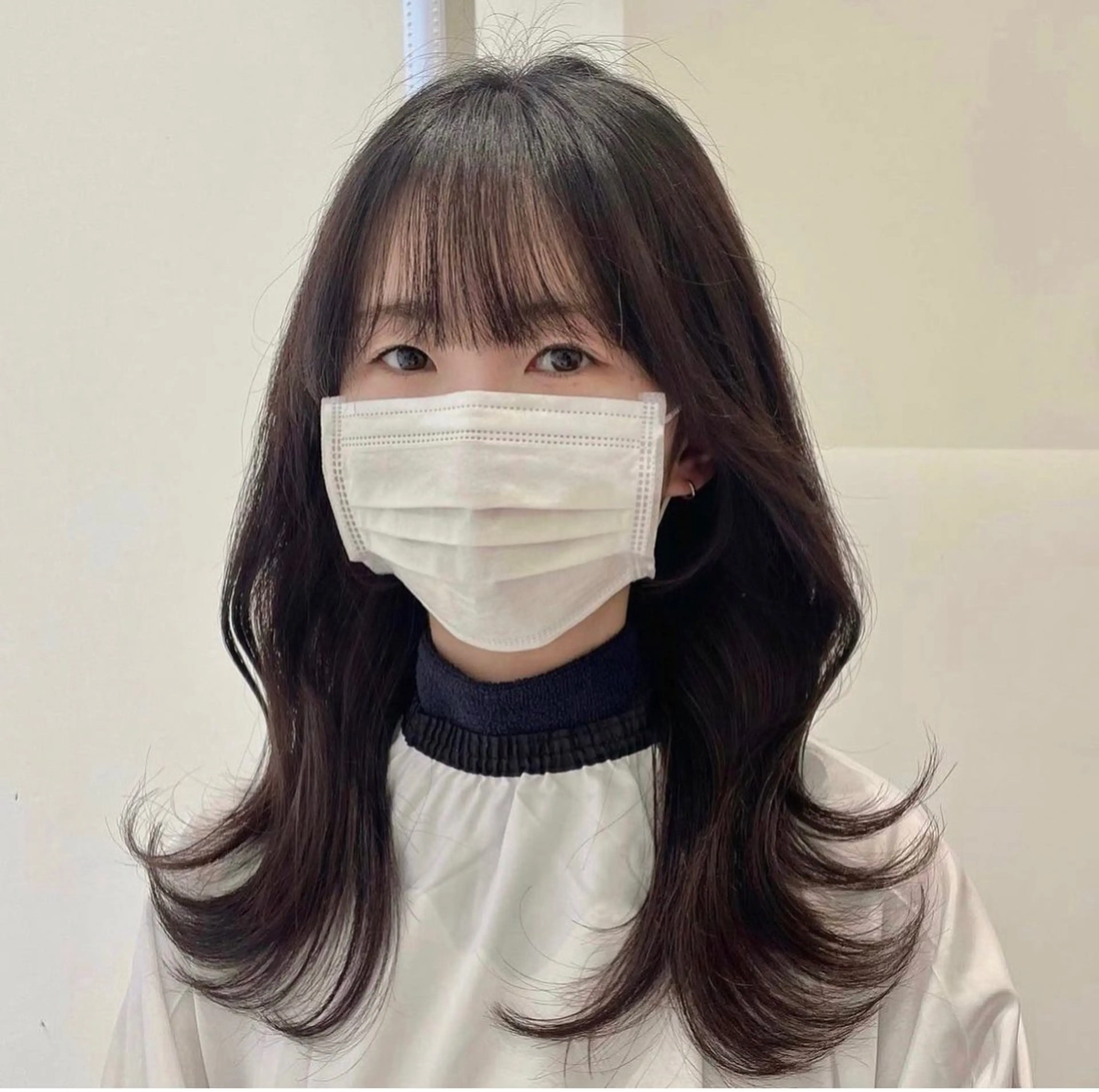 ミディアム 韓国風ヘア レイヤーカット ❤︎︎韓国ヘア❤︎︎ 𝑺𝒉𝒊𝒉𝒐のヘアスタイル