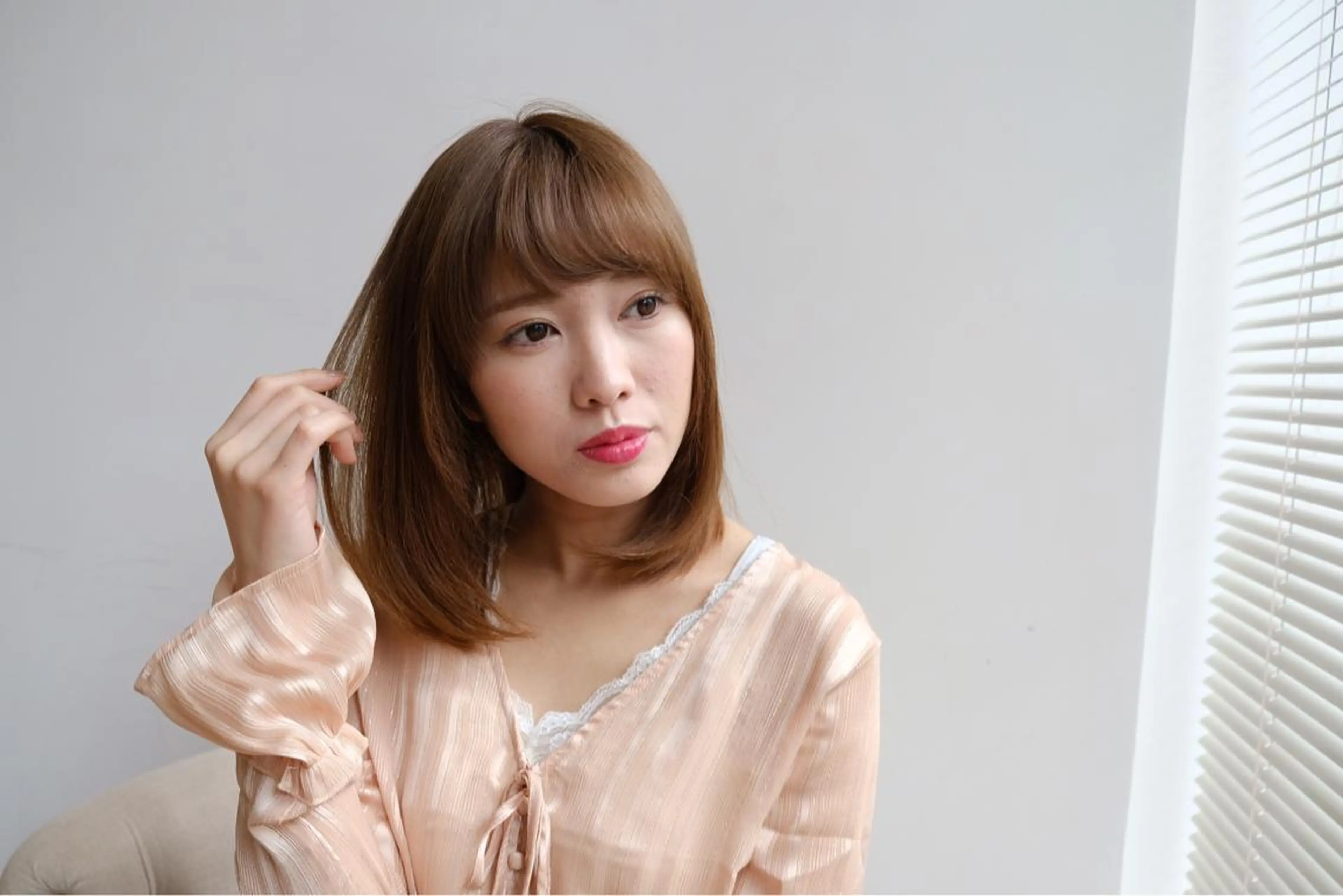 ミディアム ワンレンボブ ボブ SALOWIN 銀座一丁目店所属・髪質改善/縮毛矯正 🎀小林 唯 🎀のヘアスタイル