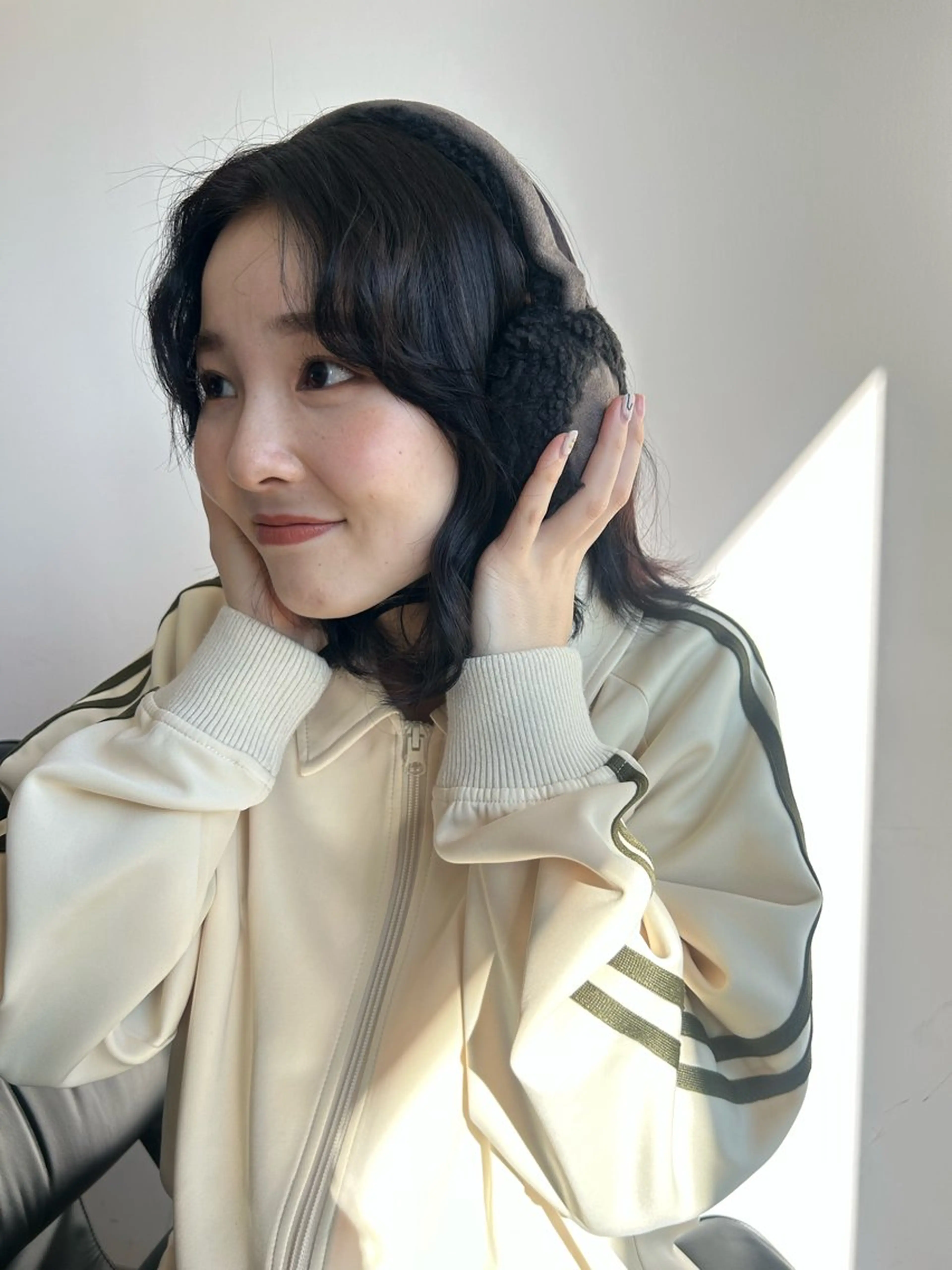 ミディアム パーマ ミディアムパーマ 小川真歩/パーマ /暖色オリーブのヘアスタイル