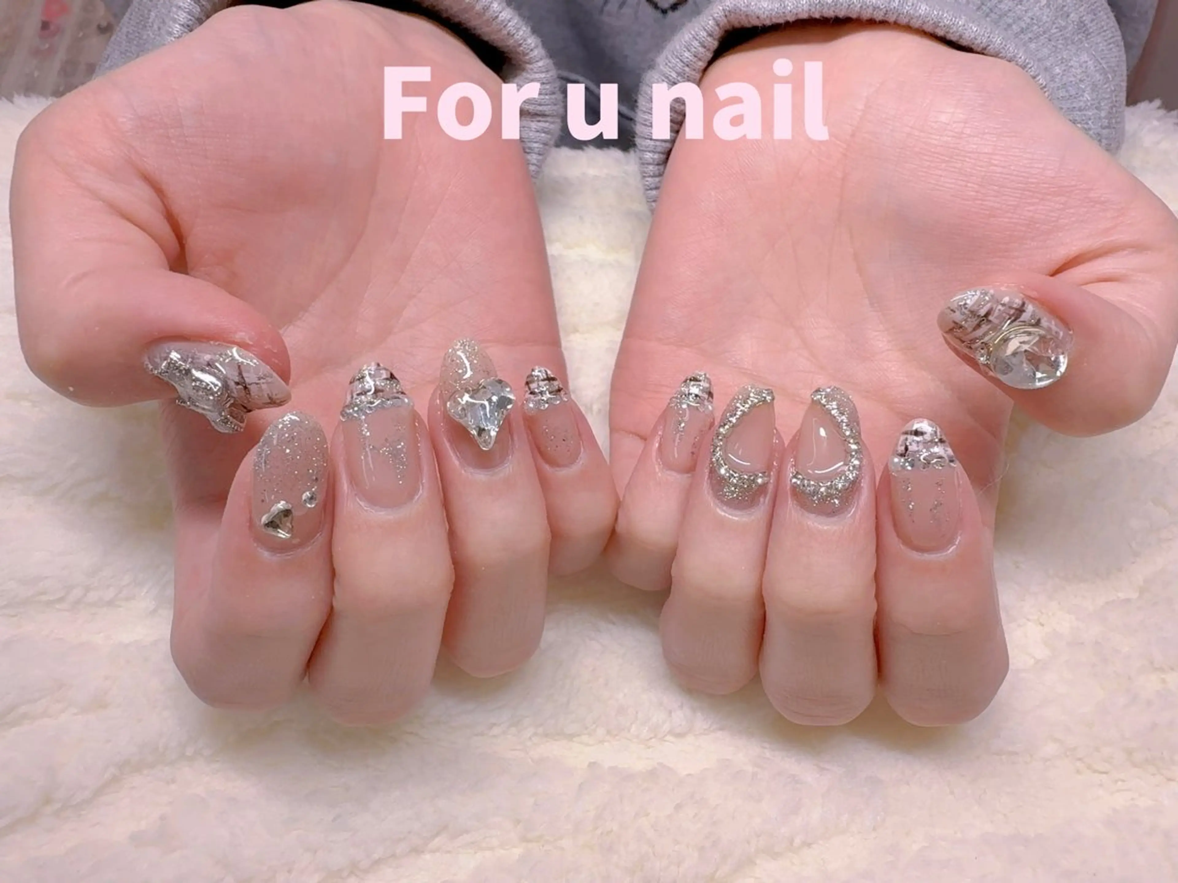 ネイル 成人式 韓国ネイル オフィスネイル ハンドネイル ハンドケア cat‘s nail🐈‍⬛のネイルデザイン