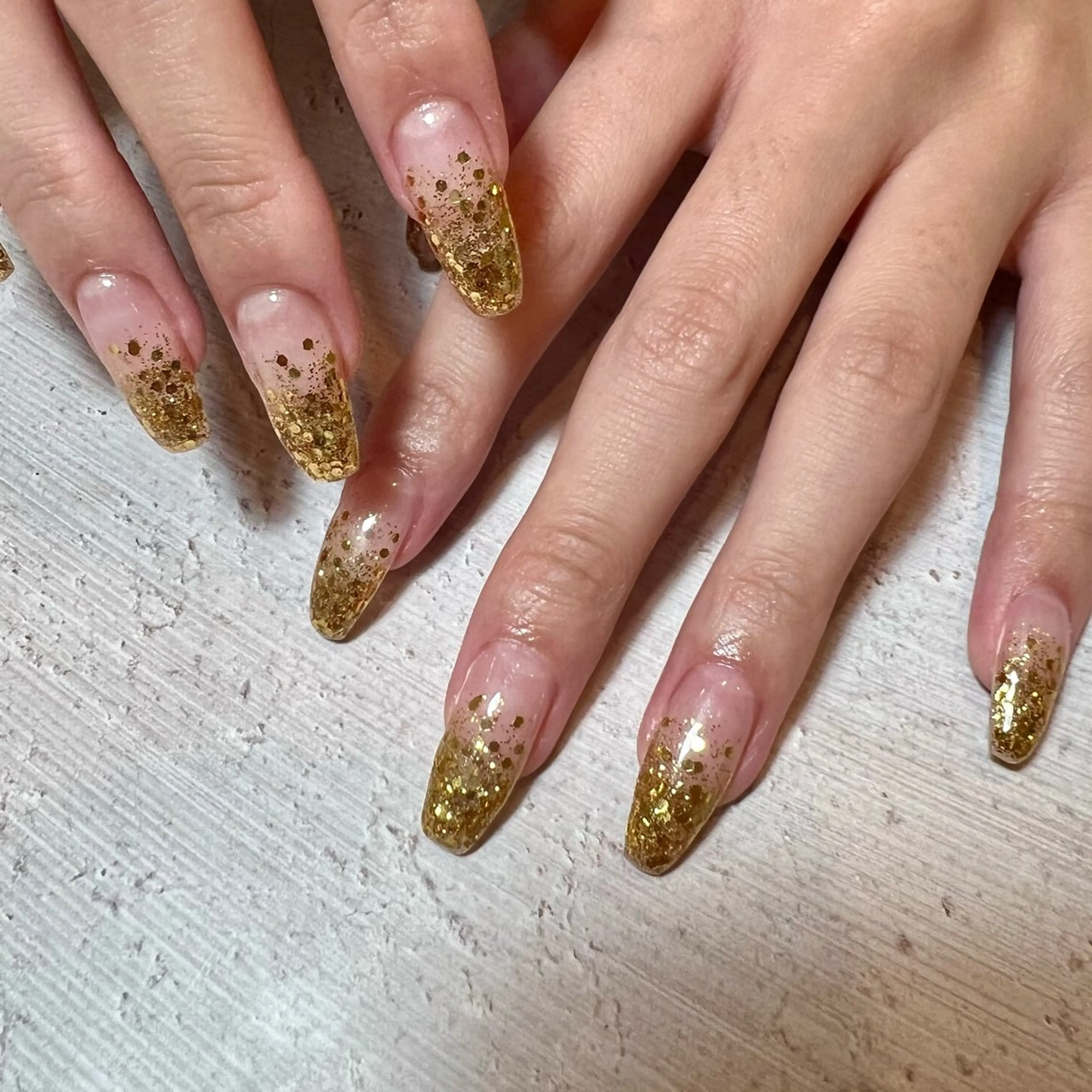 ネイル ラメ(グリッター) ラメグラデーション twin .のネイルデザイン