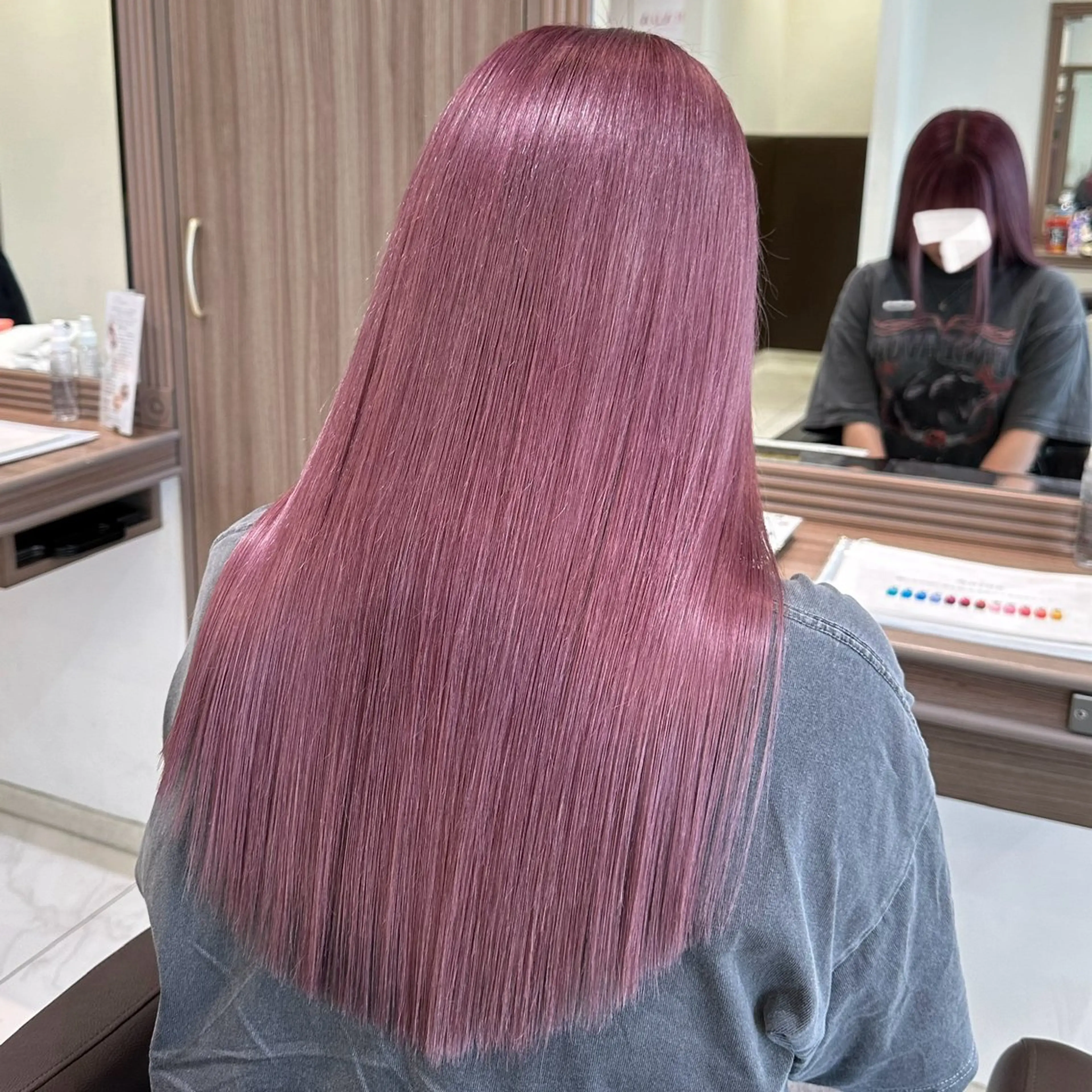 ロング カラー ブリーチ ブリーチなしカラー 𓍯暖色/韓国風 田中沙羅‎𓍯のヘアスタイル