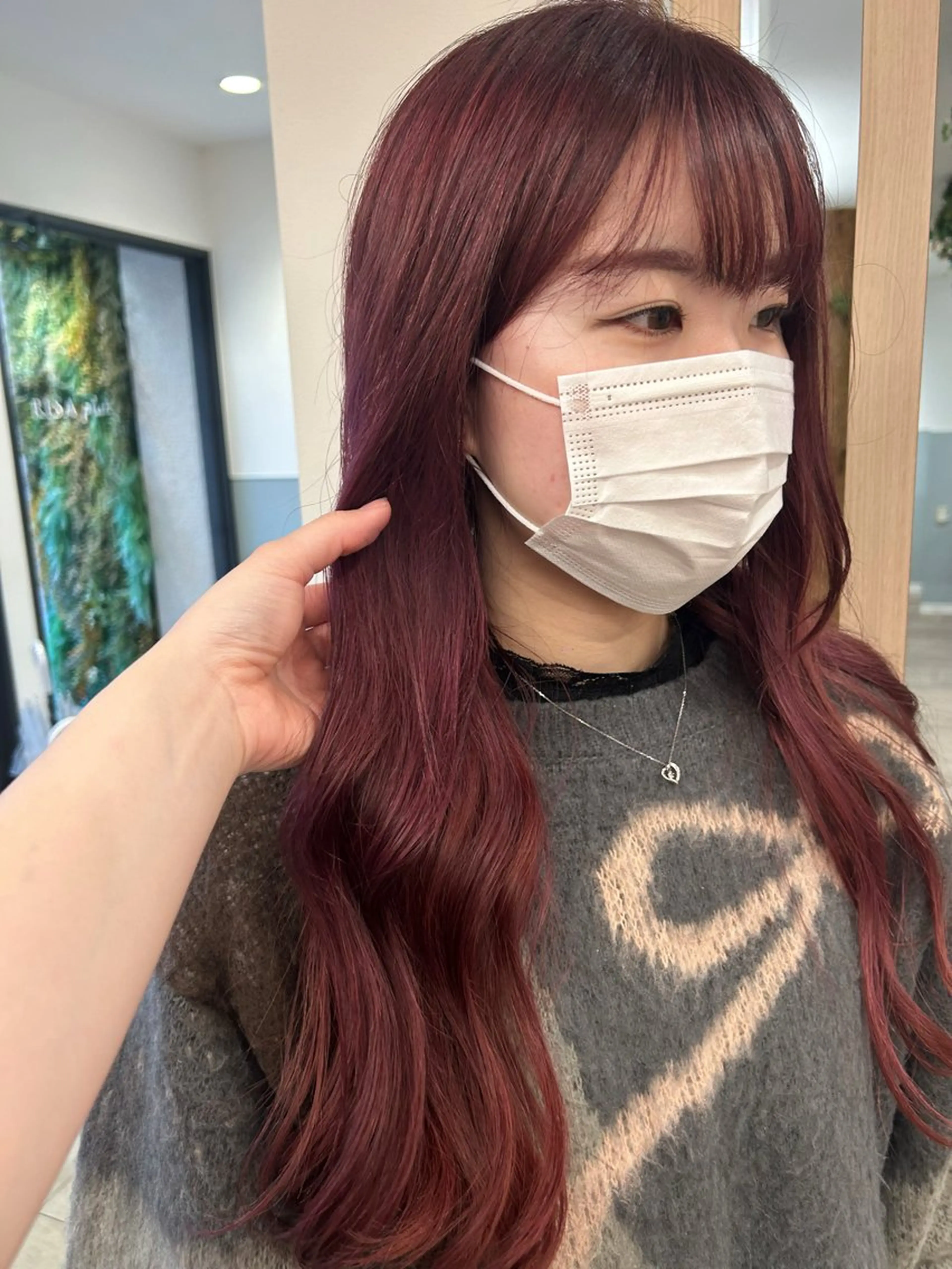 ロング カラー ブリーチ ラベンダーカラー ピンクカラー ピンクラベンダー ヘアカラー 🍒透明感カラー mutsuki🍒のヘアスタイル