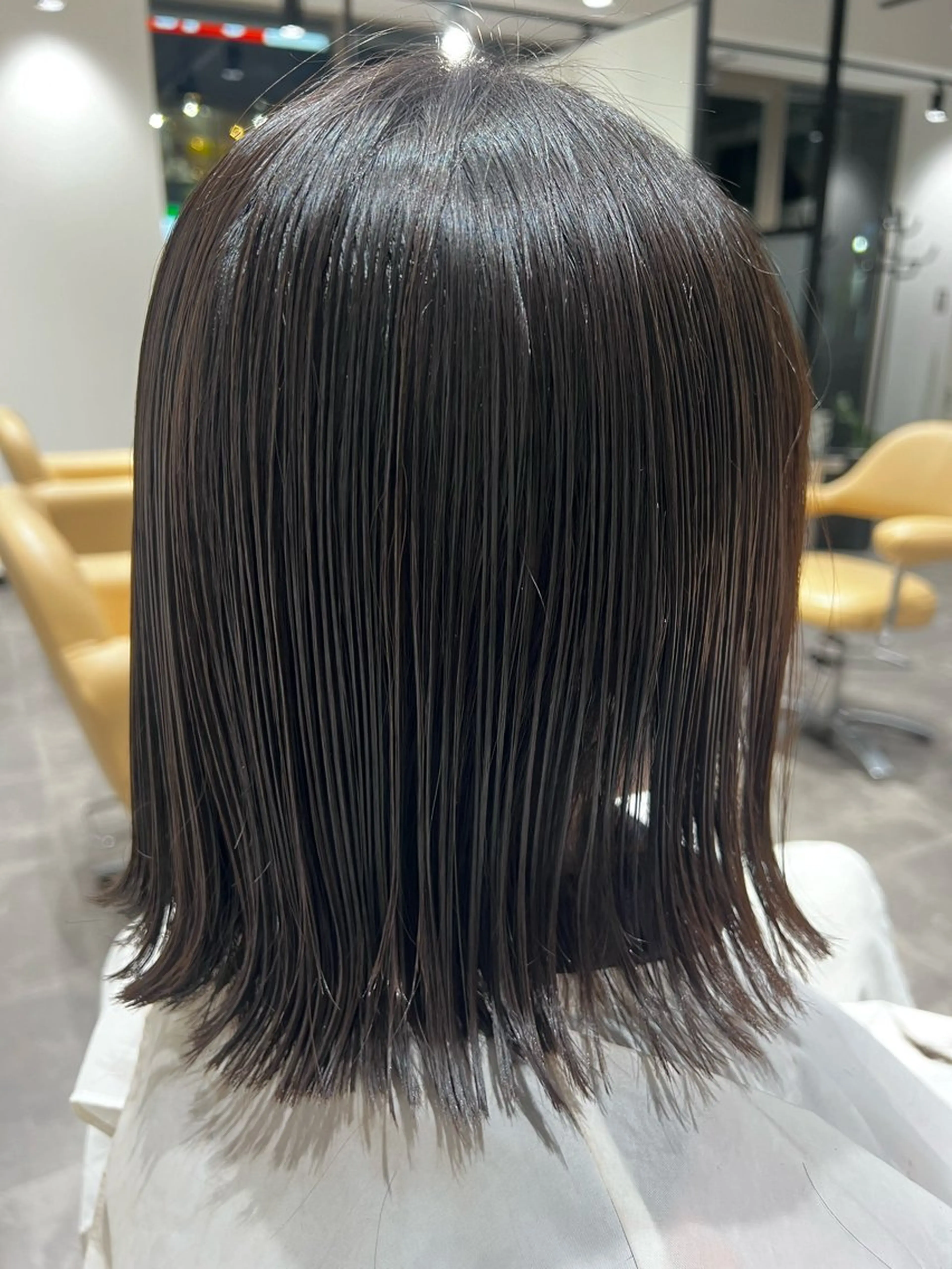 ミディアム ボブ 外ハネヘア 福田 秀好のヘアスタイル