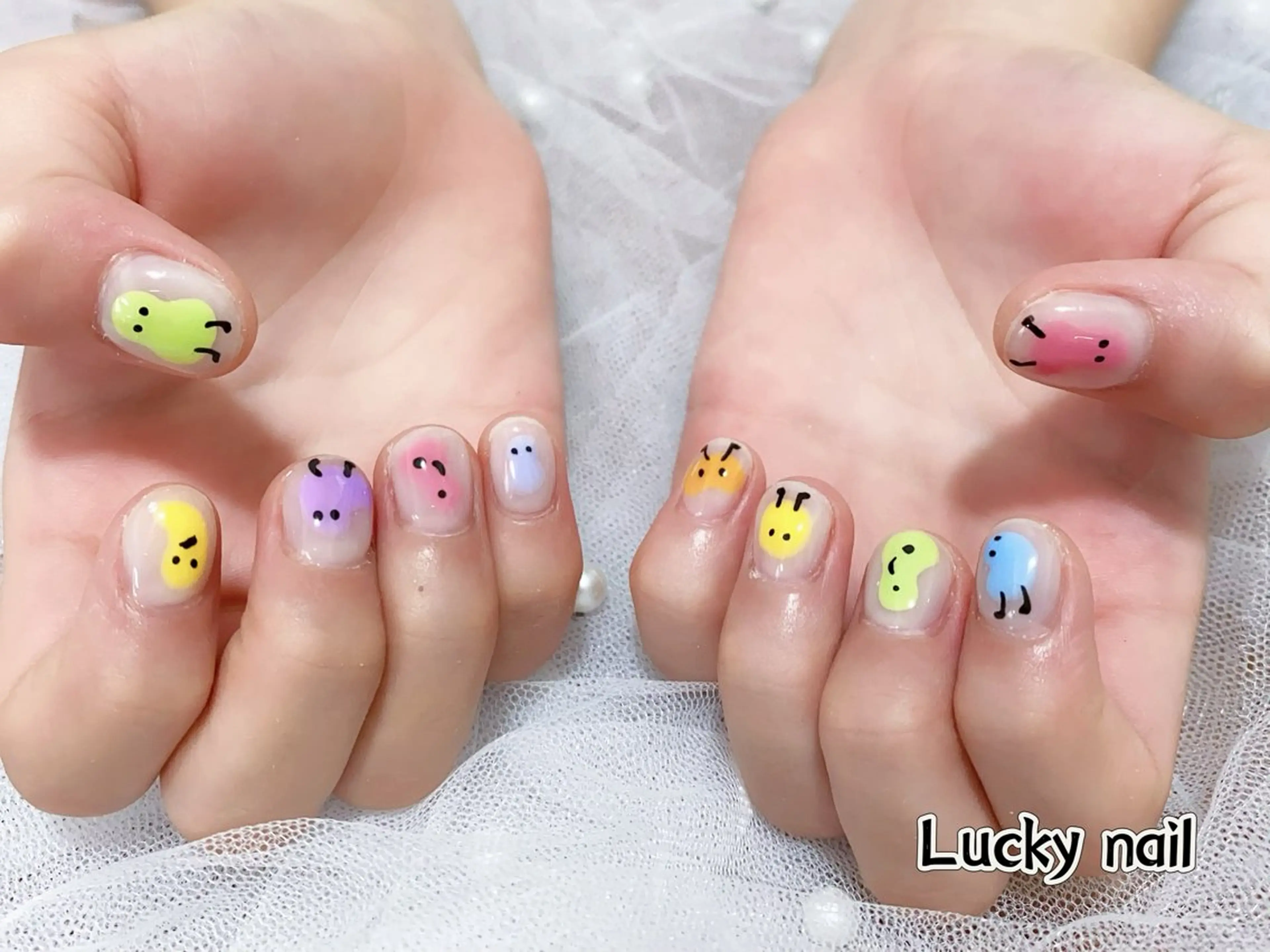 ネイル アートネイル チークネイル 長さ出し ジェルネイル マグネットネイル Lucky nail  小林和希のネイルデザイン