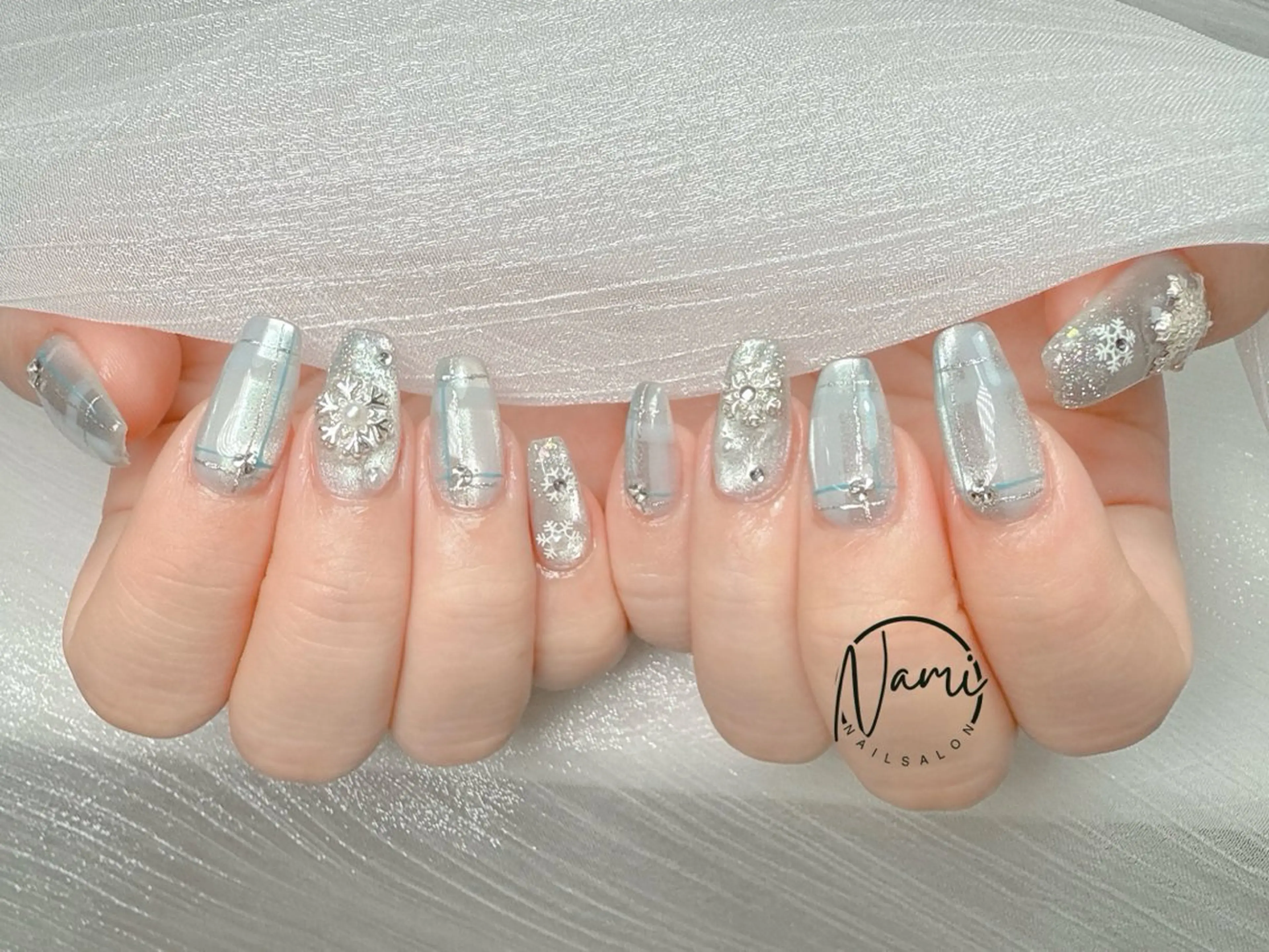 ネイル ガーリー 韓国ネイル ロングネイル 持ち込み ハンドネイル Nami nail salon所属・Nami nail salonのネイルデザイン