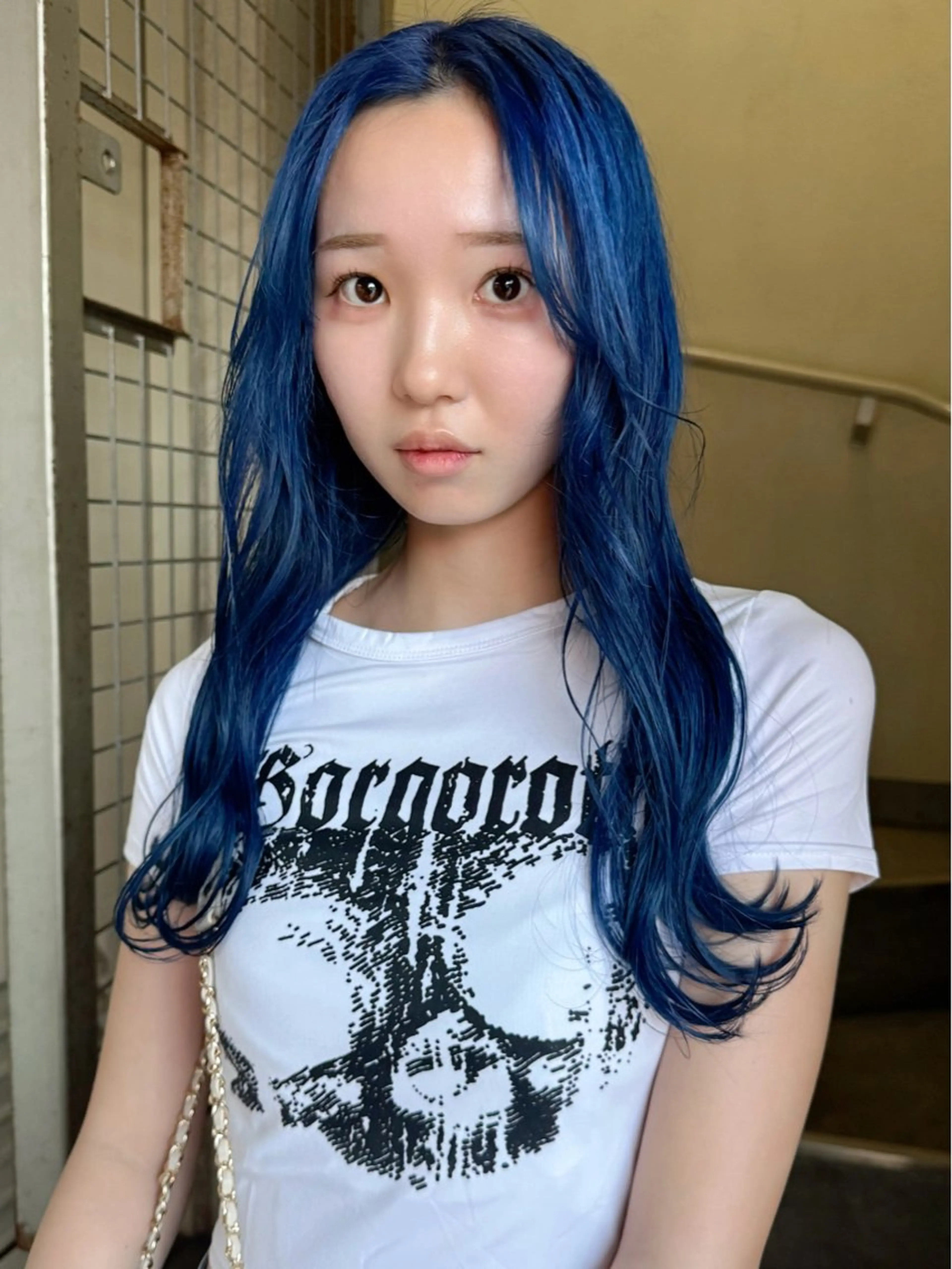 ロング 垢抜け/レイヤー/ ハイトーン/アスナのヘアスタイル