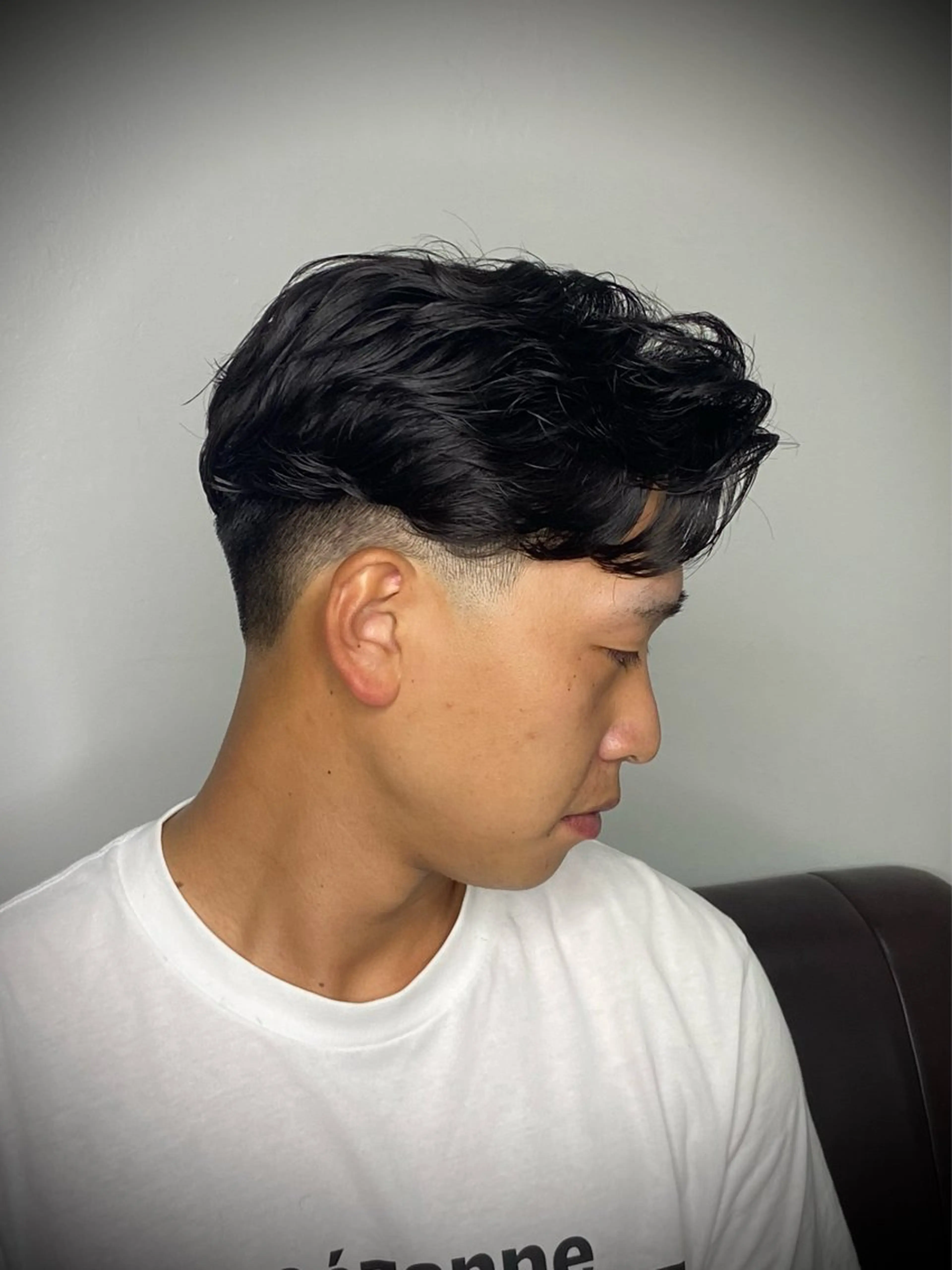 ショート パーマ メンズ カット パーマ 柄﨑 比呂/ancielのヘアスタイル