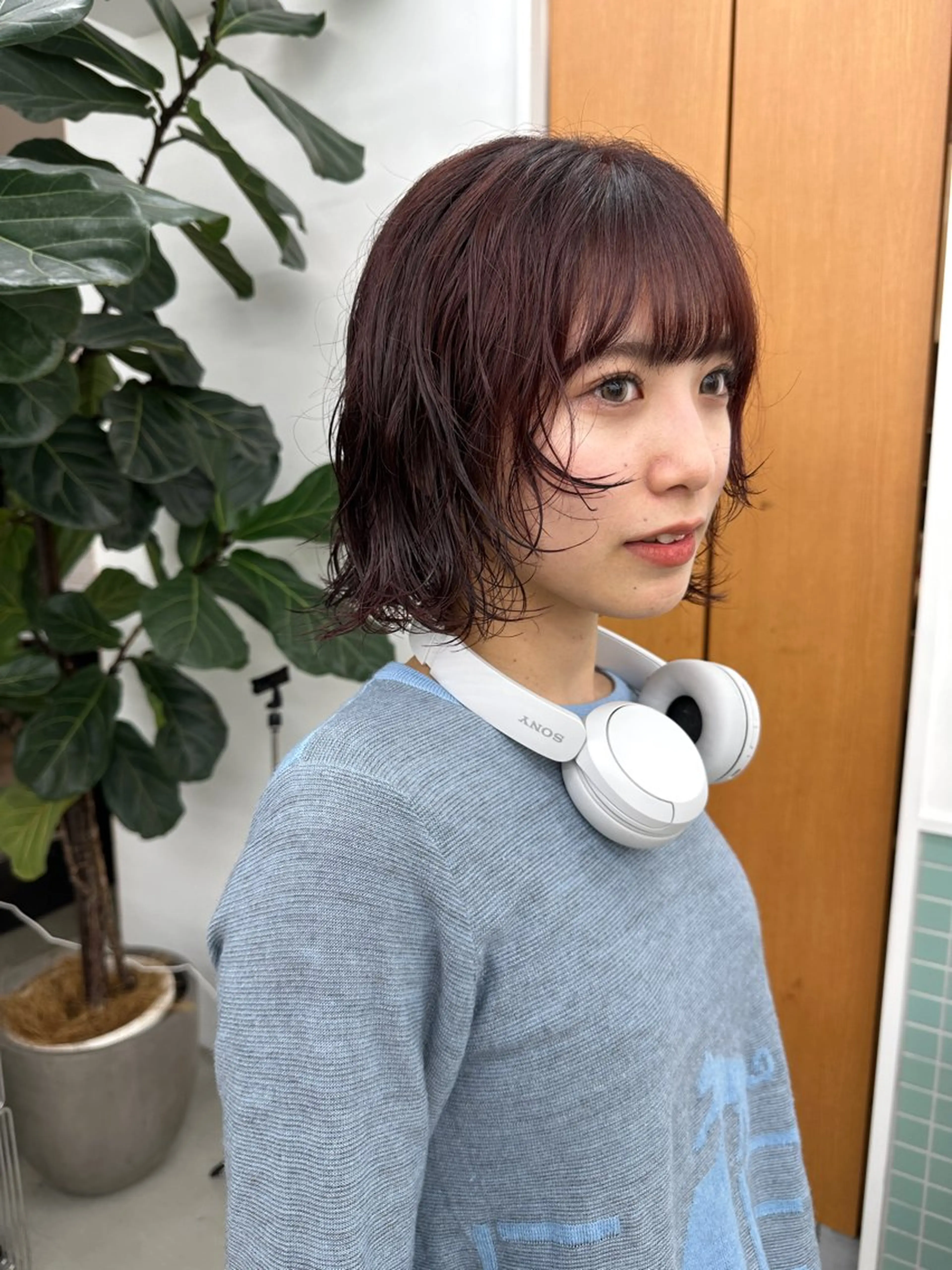 ショート カラー パーマ ボブレイヤー ボブ レイヤーカット カット ヘアカラー パーマ ボブ/レイヤー/ケア パーマ/リュウタのヘアスタイル