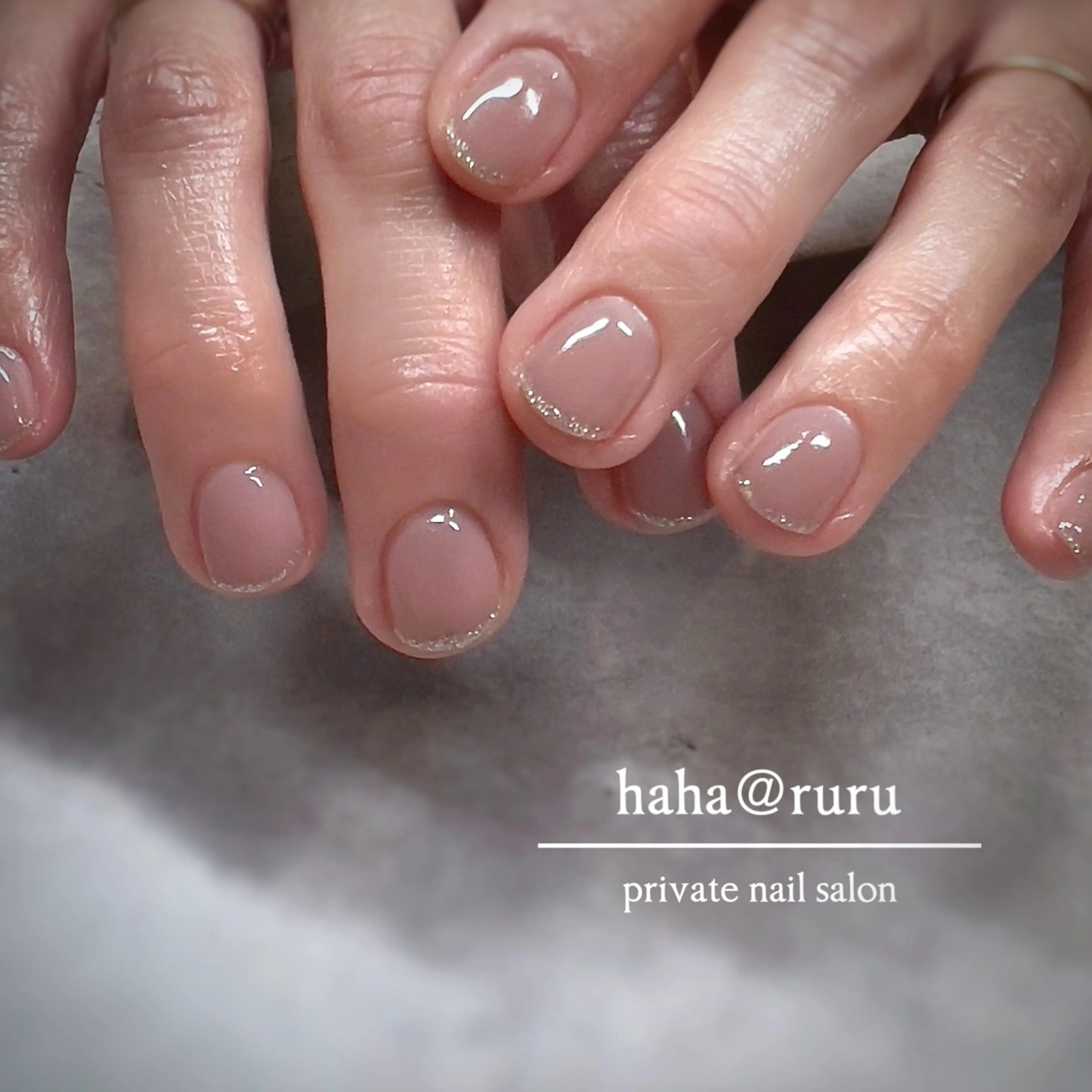 ネイル ラメ(グリッター) オフィスネイル ハンドネイル haha@ ruruのネイルデザイン