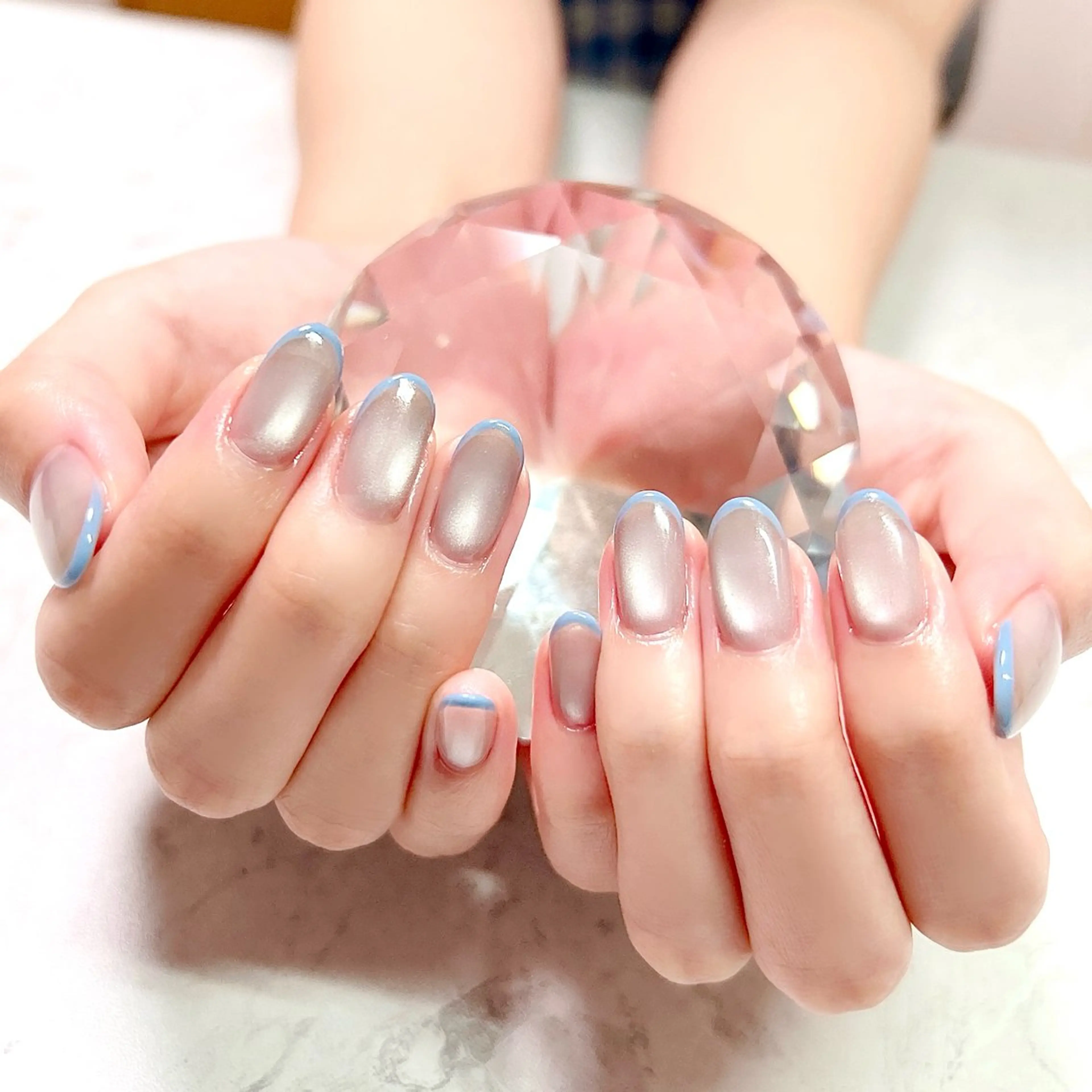 ネイル フレンチネイル マグネットネイル private salon Reiのネイルデザイン