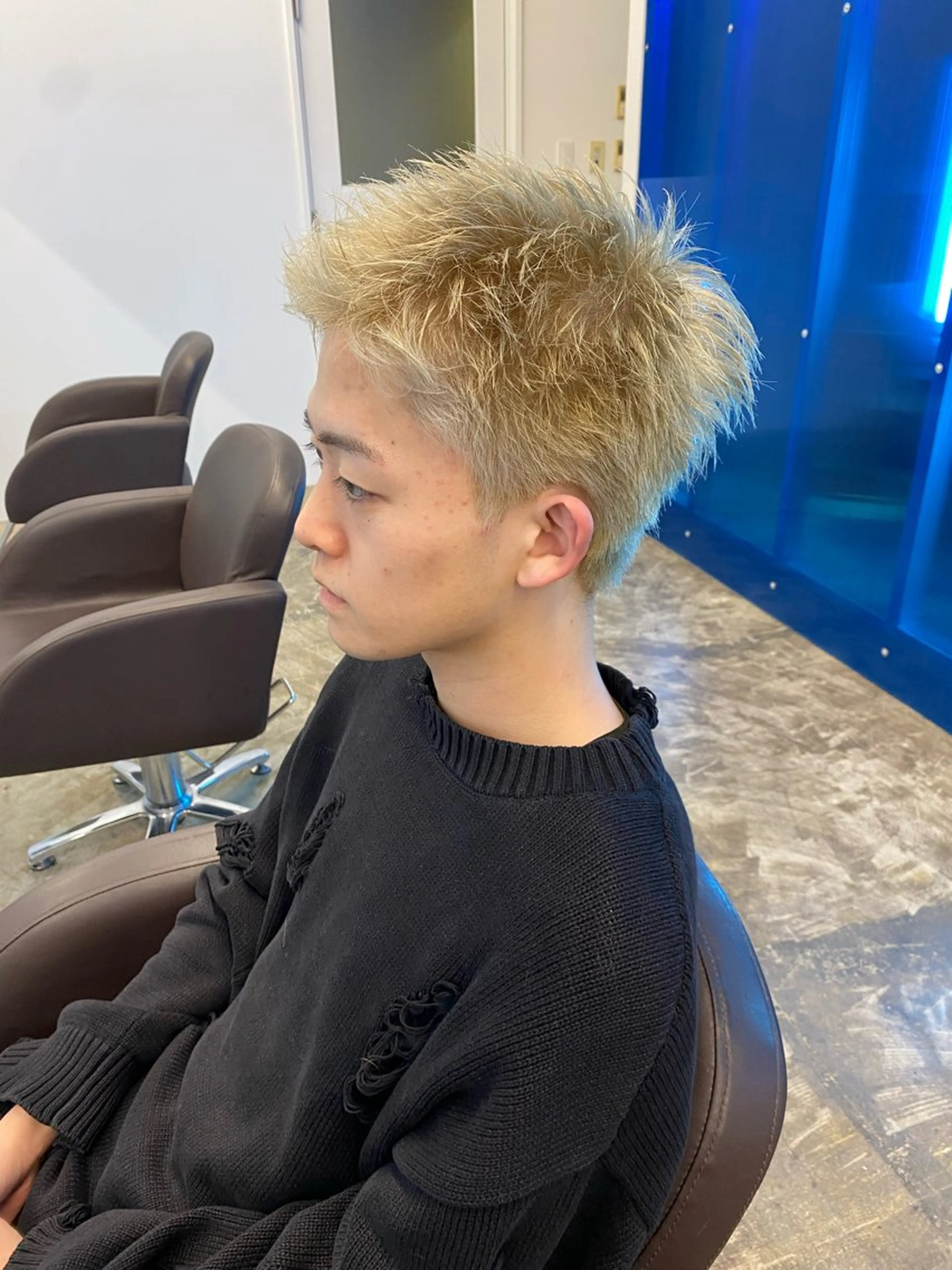 ショート カラー メンズ スパイキーショート ショートヘア メンズ特化/パーマ /フェード/洋輔のヘアスタイル