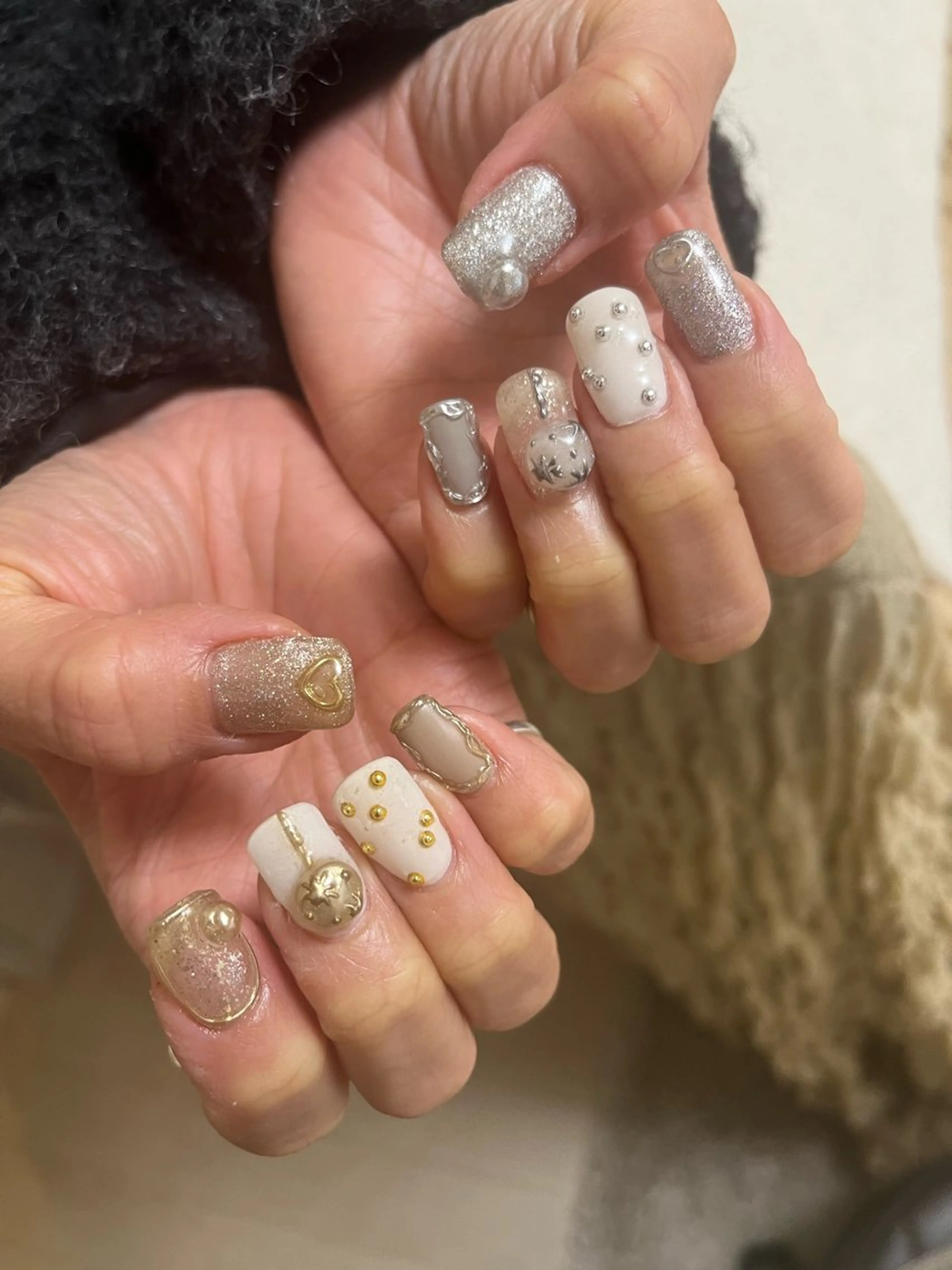 ネイル 冬ネイル クリスマス ハンドネイル nail room.のネイルデザイン