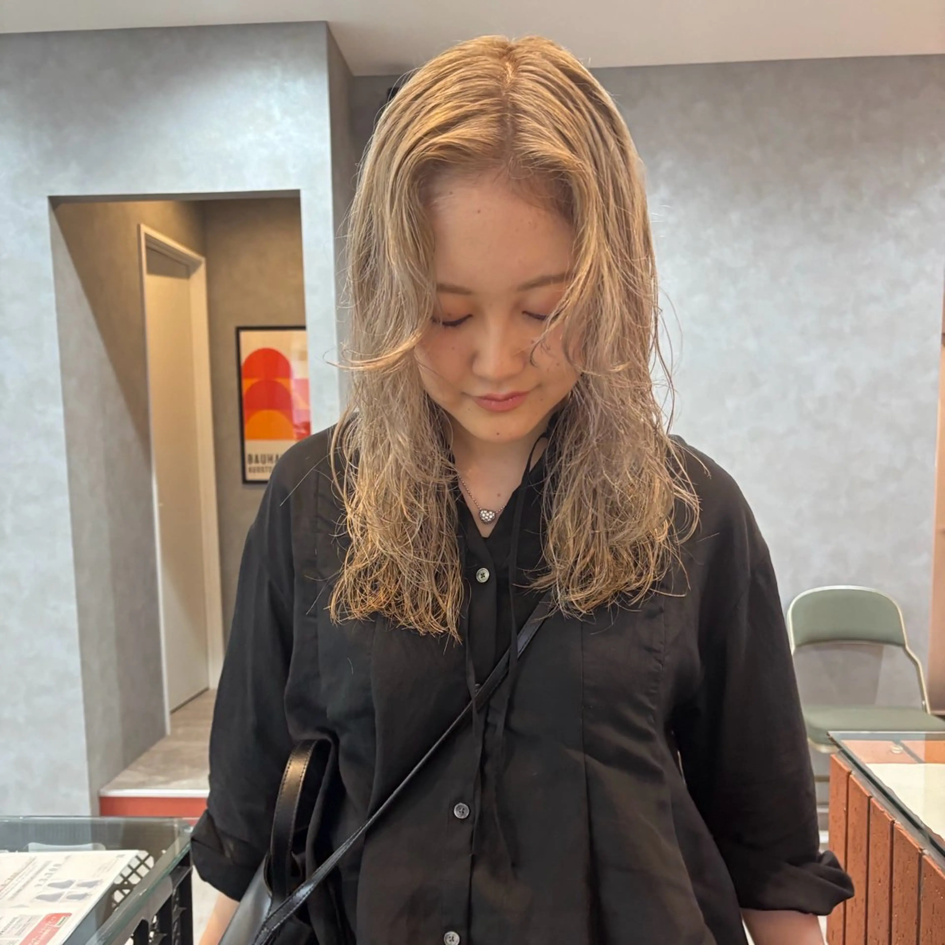 セミロング カラー ベージュカラー ミルクティーベージュ ヘアカラー JOULE'S（ジュール）所属・JOULE'S yumekaのヘアスタイル