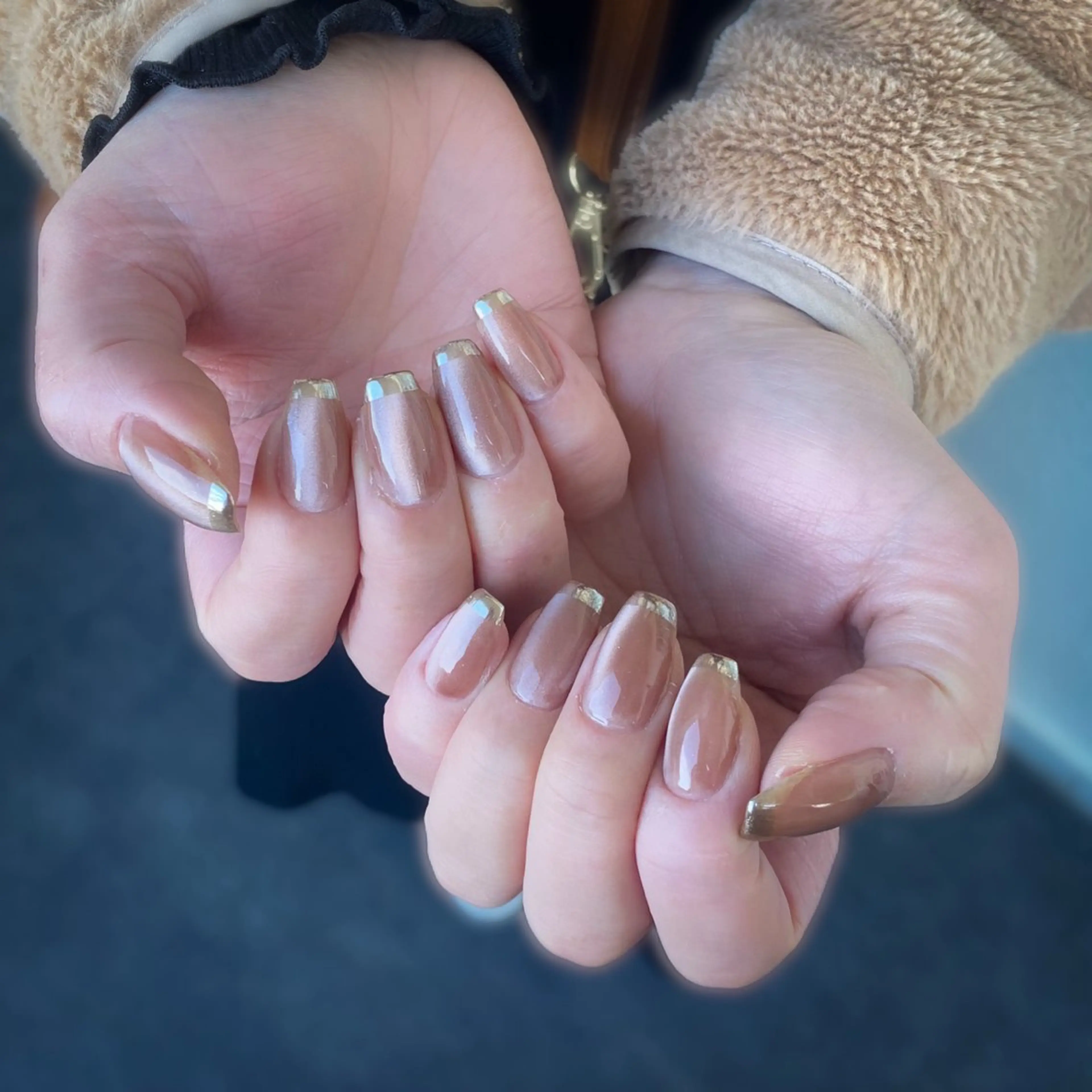 ネイル フレンチネイル マグネットネイル ミラーネイル &.nail/ ニュアンス/持込み可のネイルデザイン