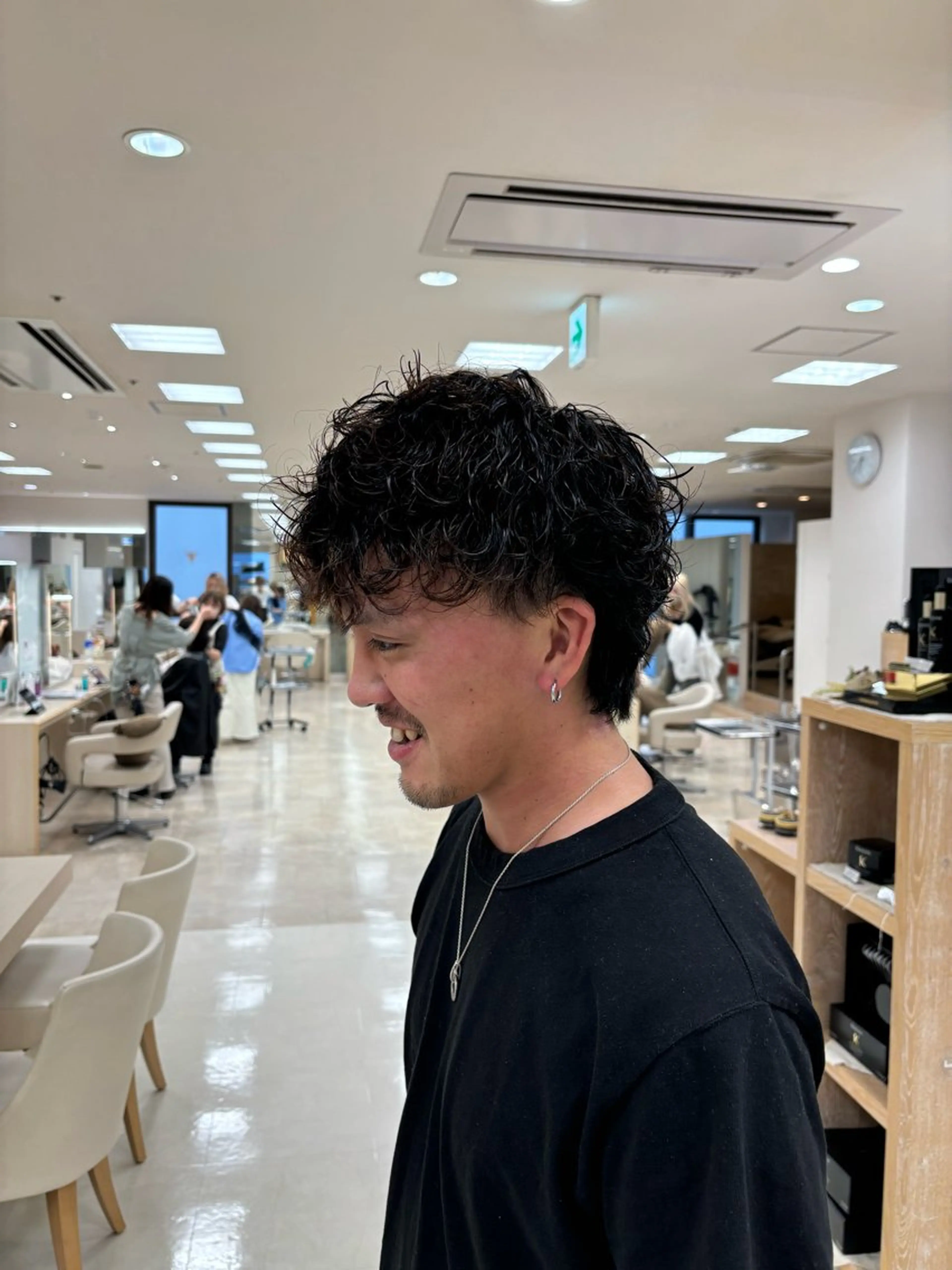 ショート パーマ メンズ カット パーマ トリートメント 湘南/メンズパーマ/ ハイライト/ユチカのヘアスタイル