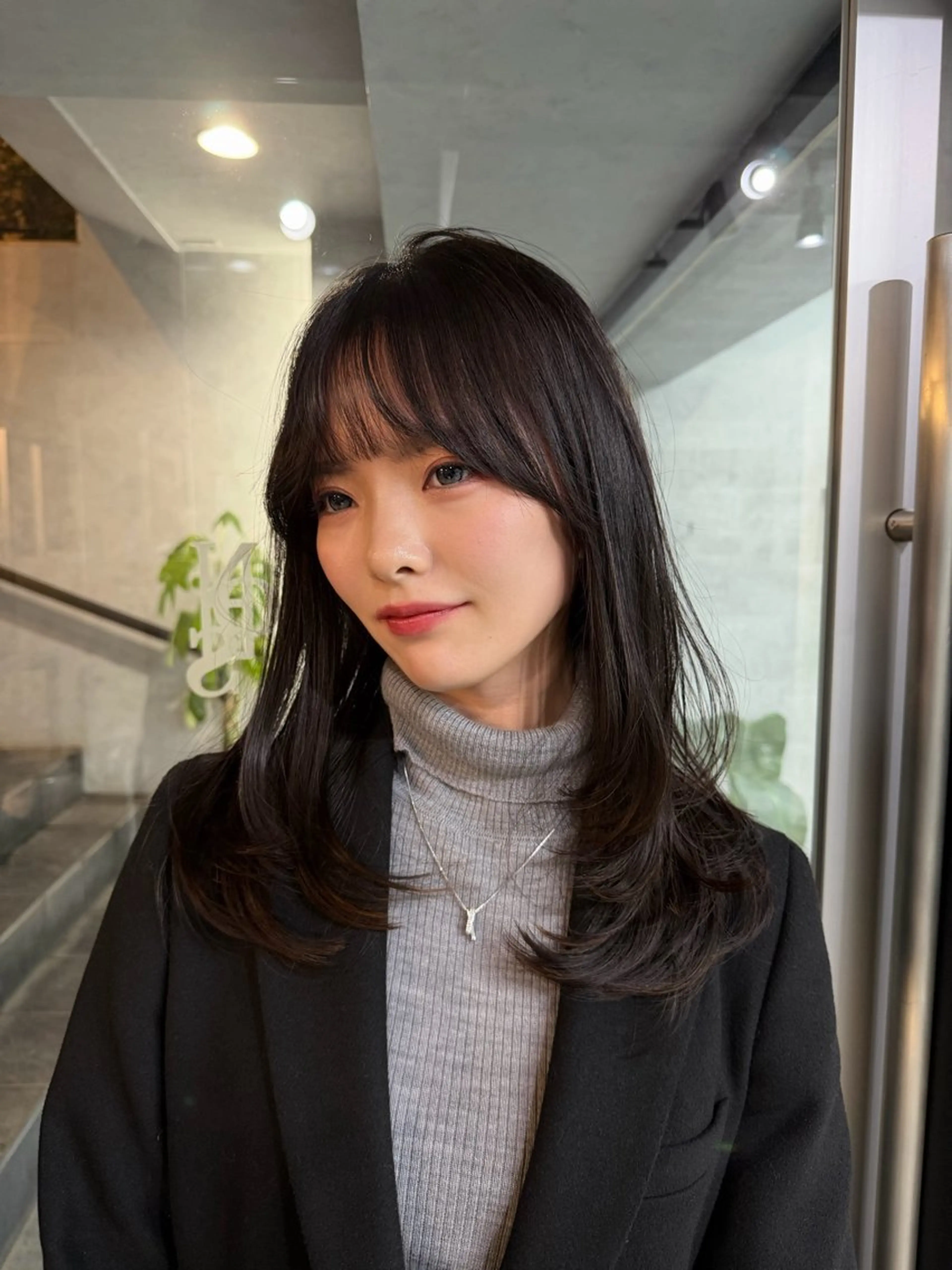 セミロング カラー カット ヘアカラー トリートメント You/透明感カラー レイヤーカット/ボブのヘアスタイル