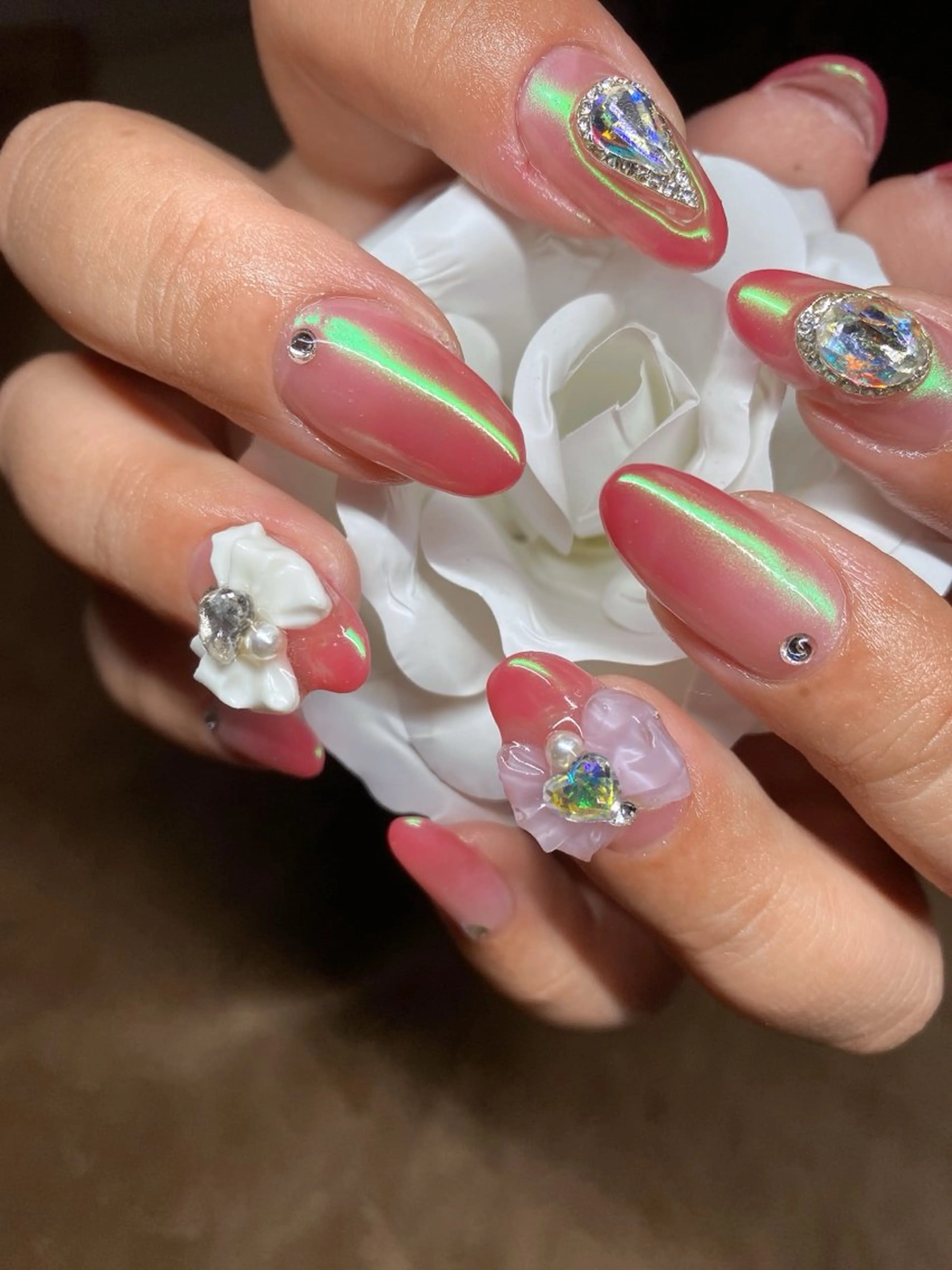 ネイル オーロラネイル グラデーション Nakanail ChiKaのネイルデザイン