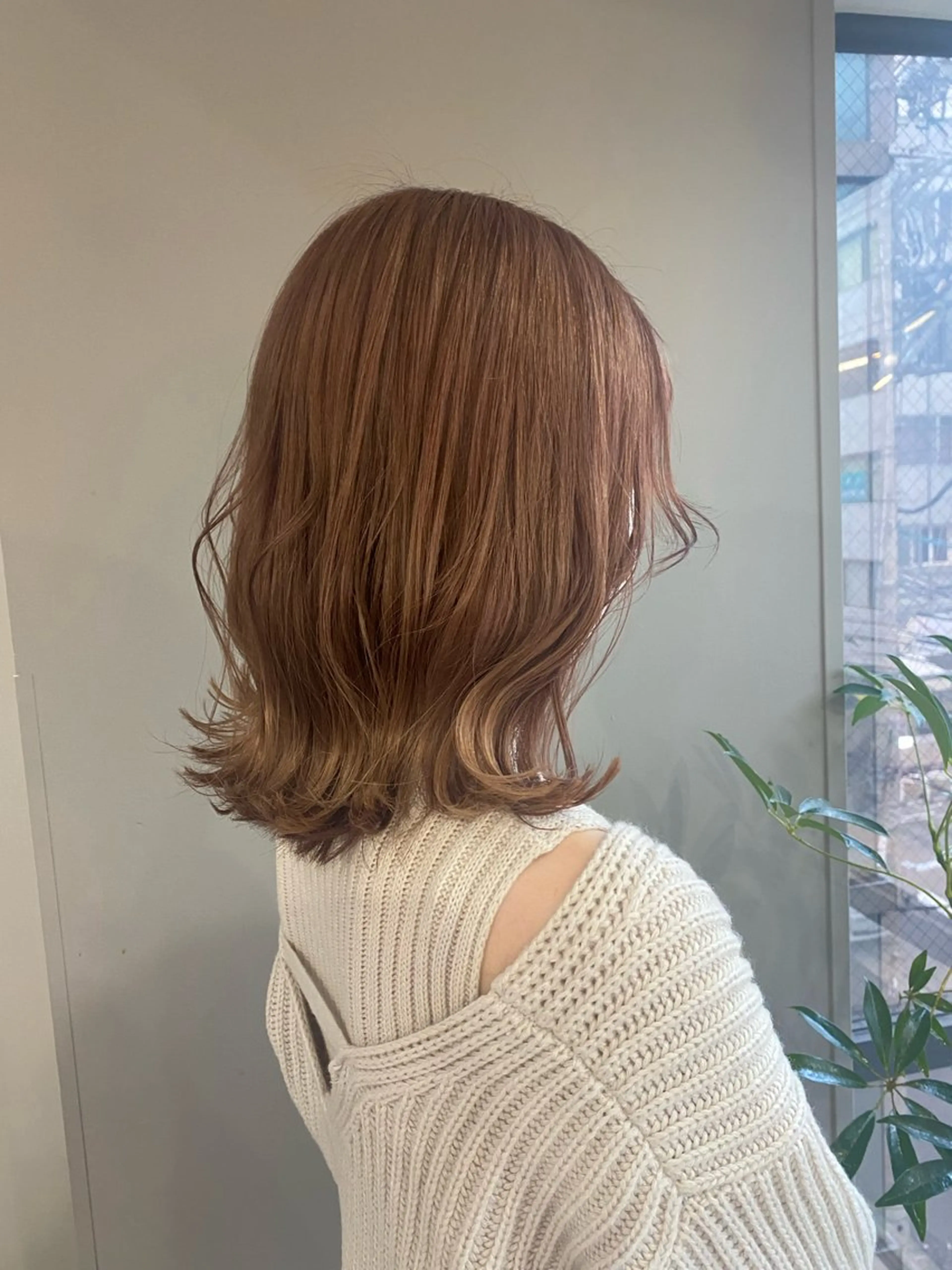 ミディアム カラー ヘアアレンジ ブリーチ ヘアカラー ボブ /ニュアンス/ satomi🧸💖のヘアスタイル