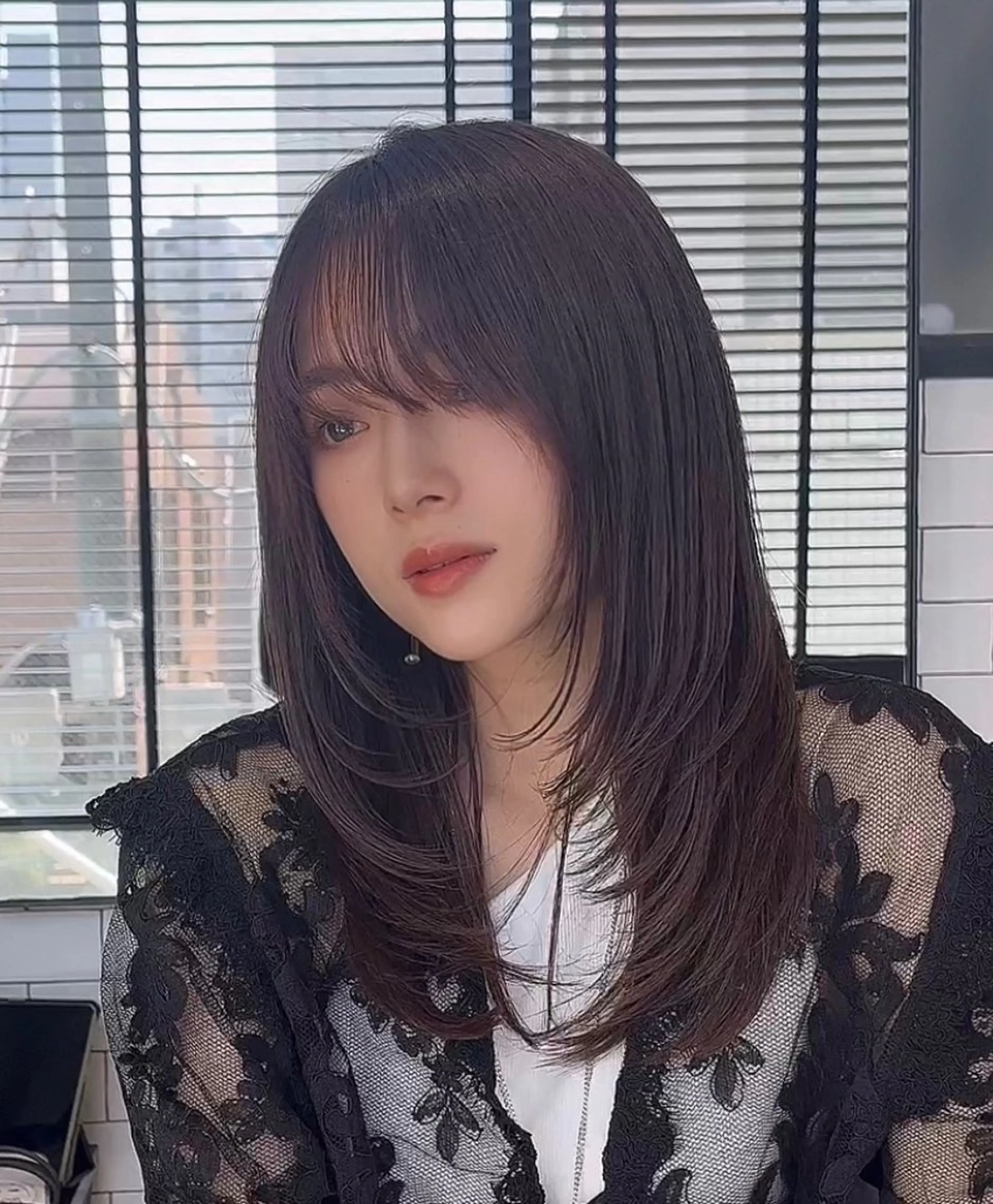 セミロング カラー カット ヘアカラー トリートメント 🌫️大人韓国ヘア 🌫️naoyaのヘアスタイル