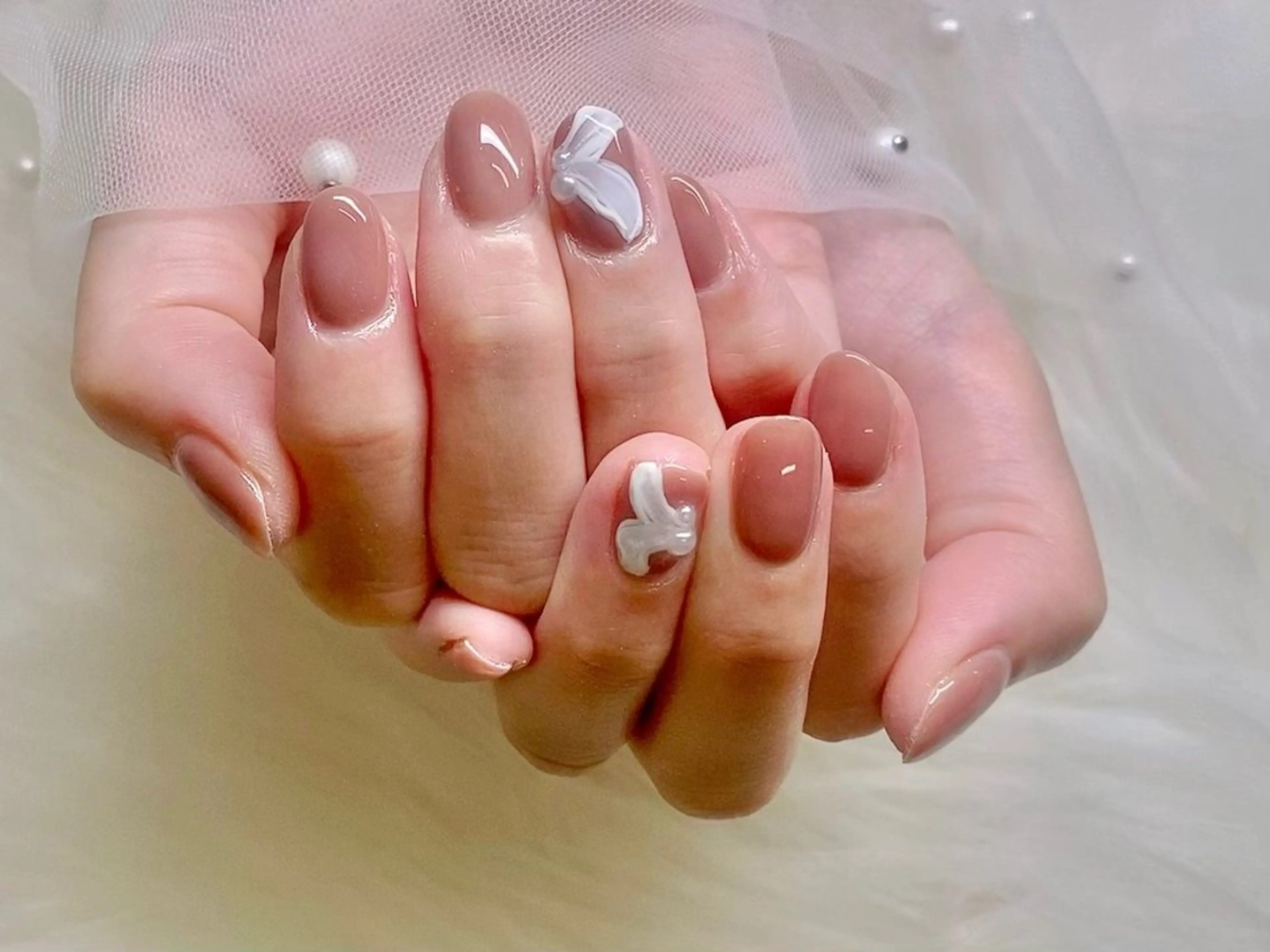 ネイル オーロラネイル 長さ出し フレンチネイル ジェルネイル マグネットネイル ハンドネイル ETERNA Nail 銀座店【パラジェル/フィルイン/チップ長さだし/マグネット/ニュアンス】所属・ア カリのネイルデザイン