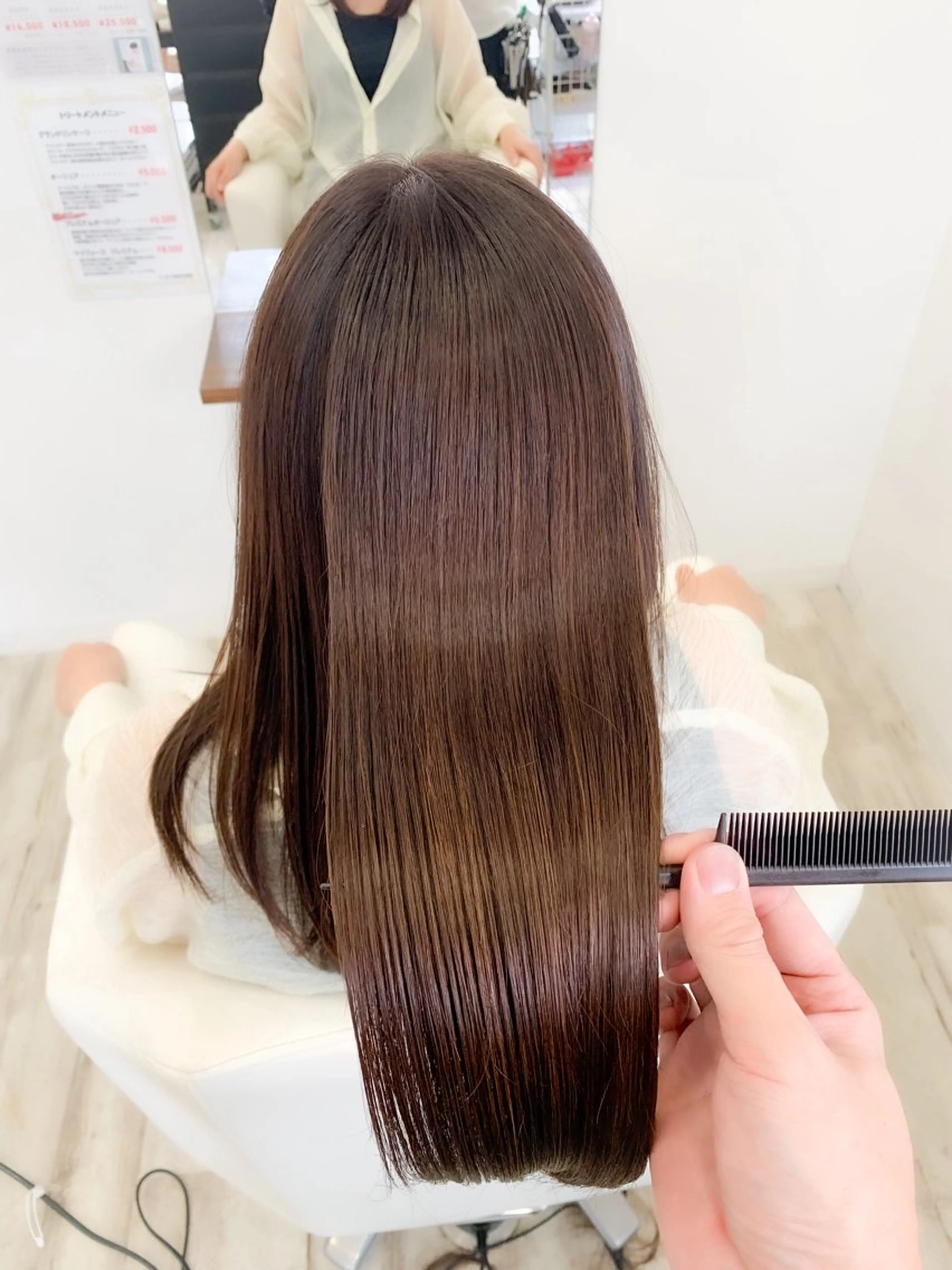 ロング カット トリートメント SHO担当髪質改善 東加古川アーティブのヘアスタイル