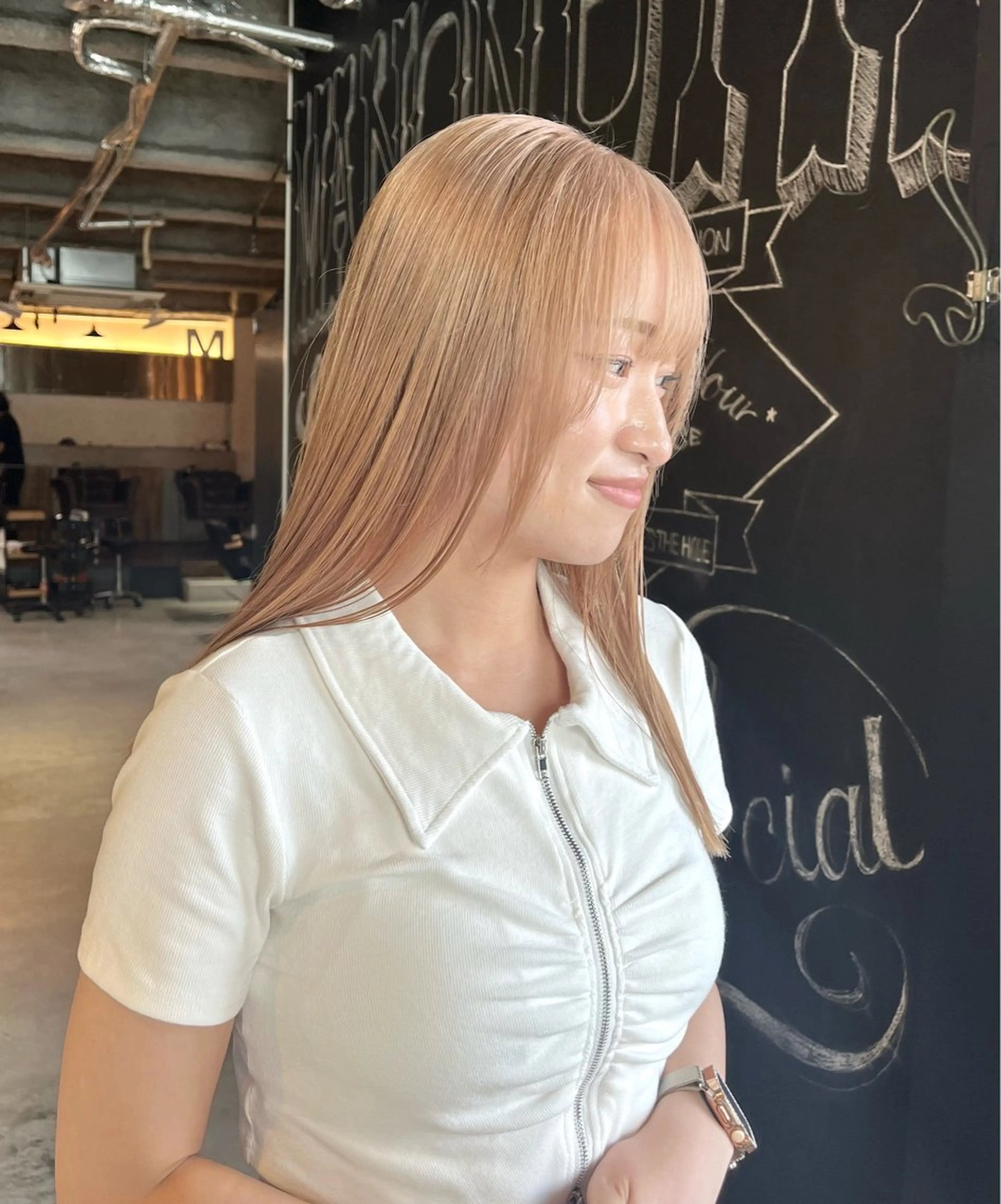 ロング カラー ブリーチ ブロンド the OSCAR所属・韓国ヘアスタイリスト Harukaのヘアスタイル