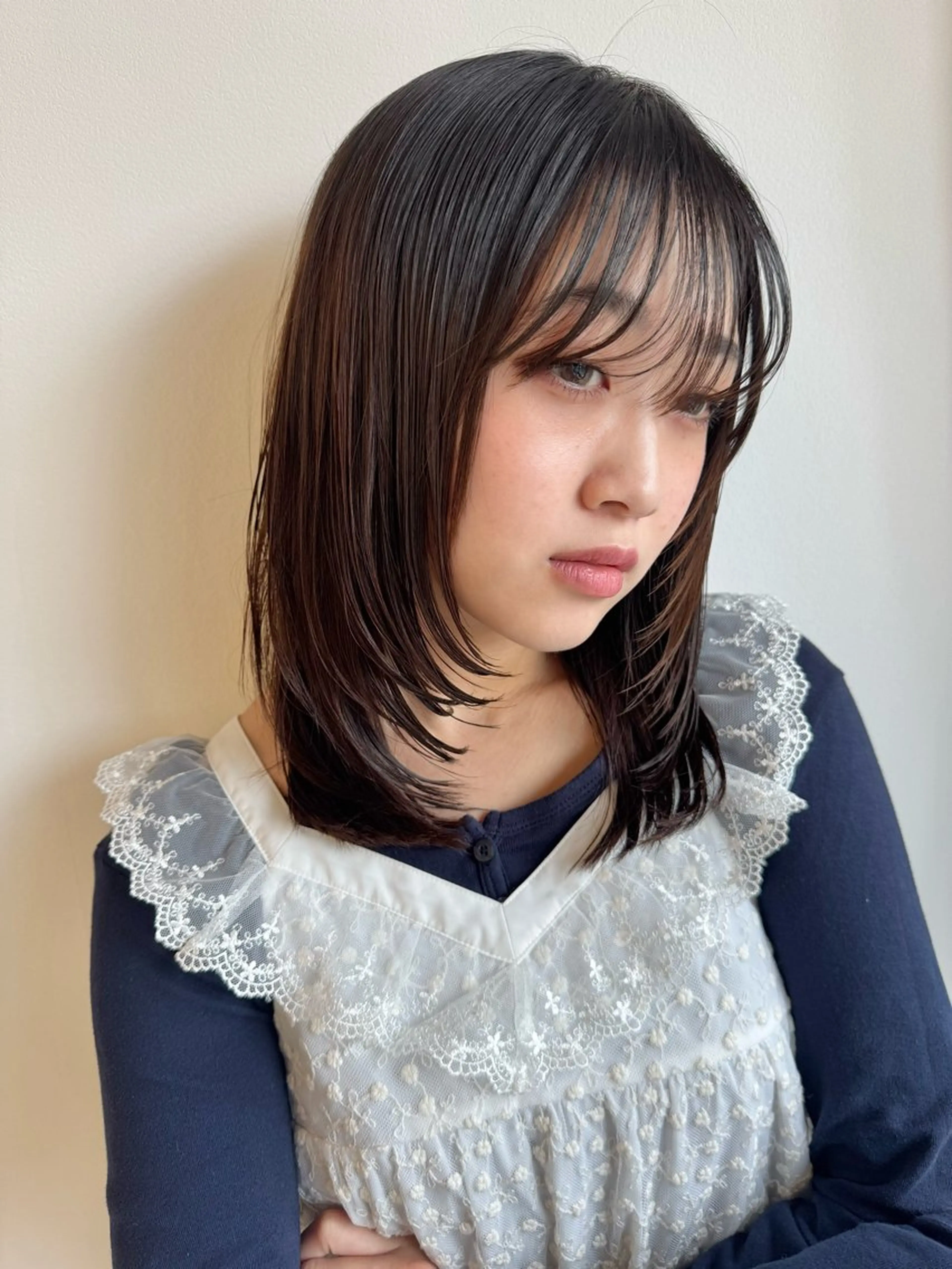 ミディアム 顔まわりレイヤー レイヤーカット カット ヘッドスパ 金山/レイヤー カット/Hikariのヘアスタイル